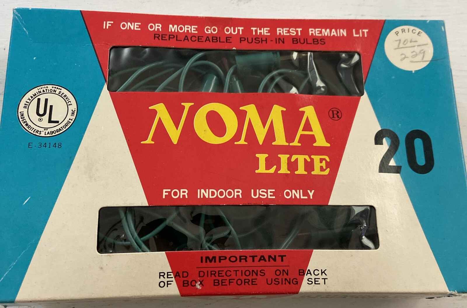Noma Lite Illuminated Ornaments Vintage Indoor 20 Lights Japan Multi-Colored