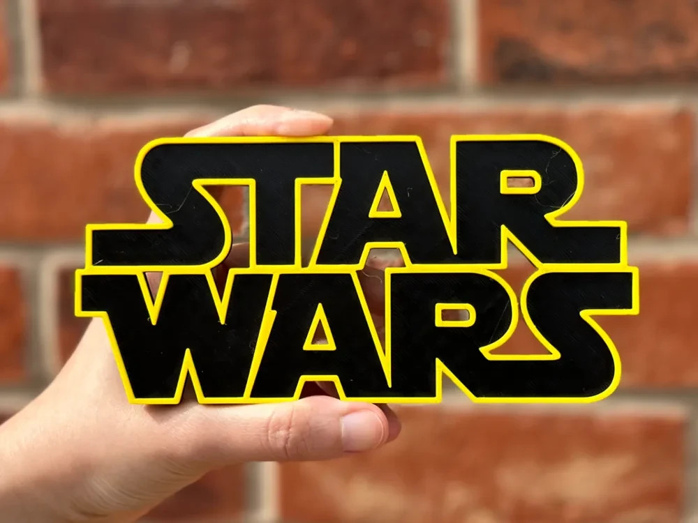 Star Wars 3D Printed Logo Display Sign For Action Figures, Statues & More