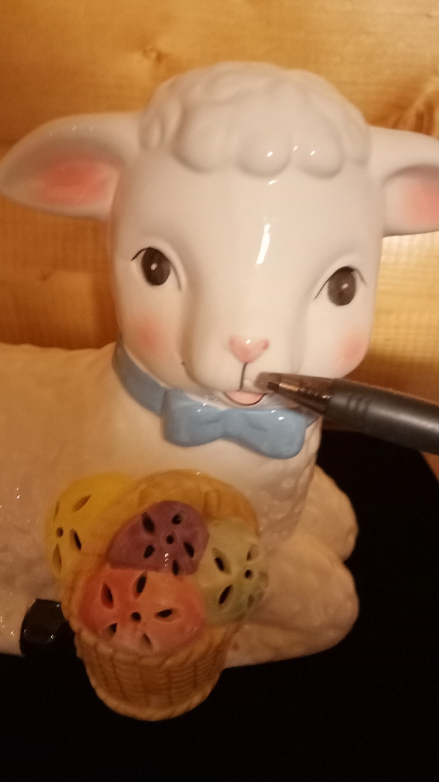 Lamb Mr Christmas Easter Basket Lights Up Batteries Not Included