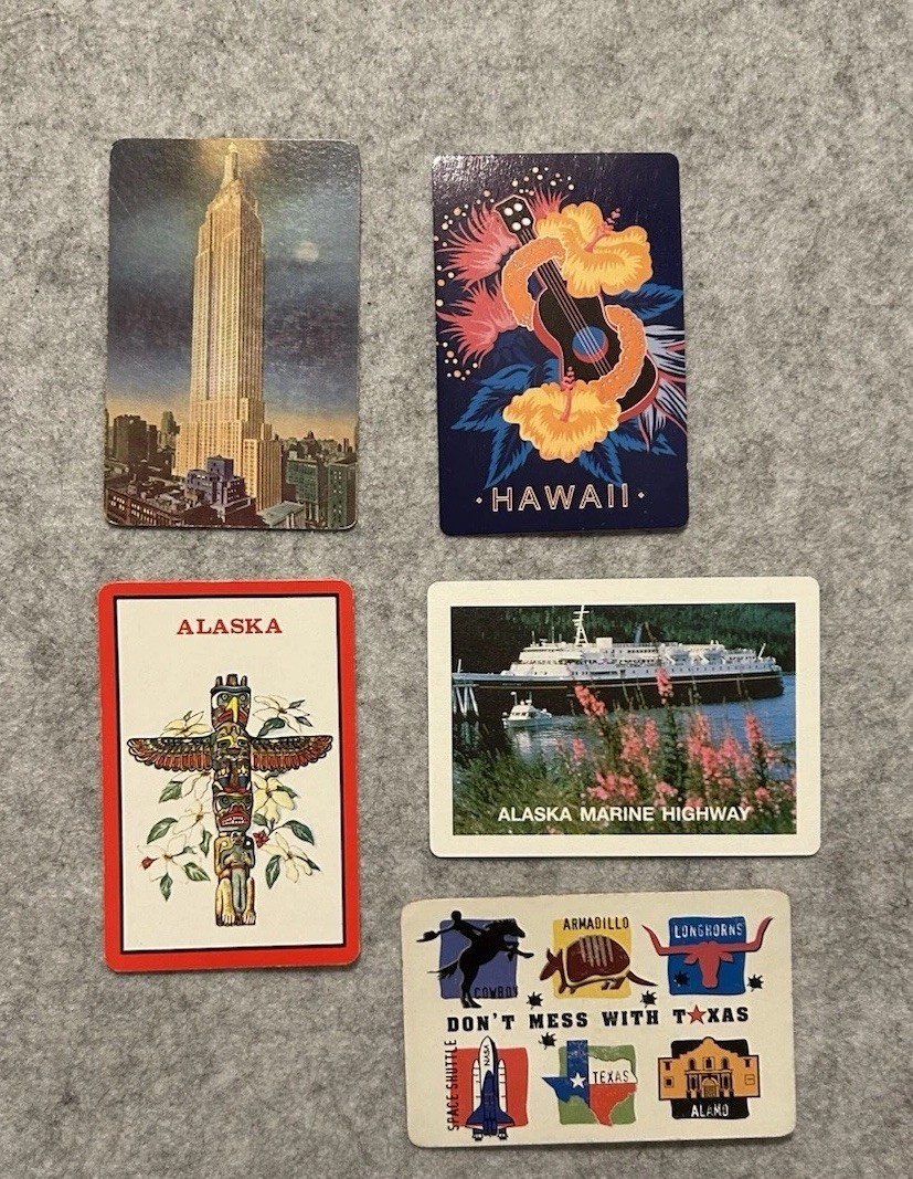 Travel Theme Collectible Playing Cards Lot of 8 Modern (1970-Now) States. #5
