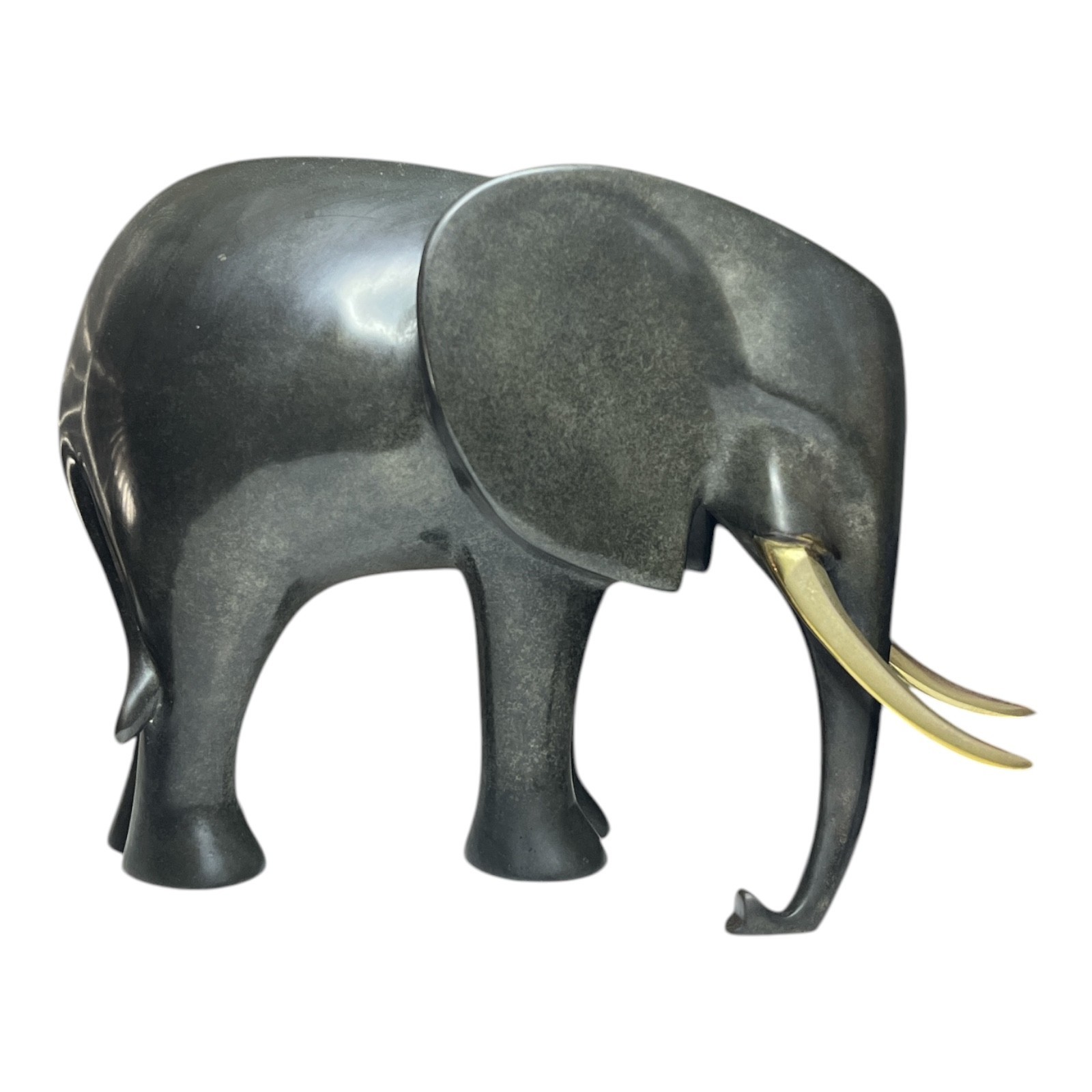 Vintage Loet Vanderveen (1921-2015) Bronze Elephant Model 121 #323/500 USA 1991
