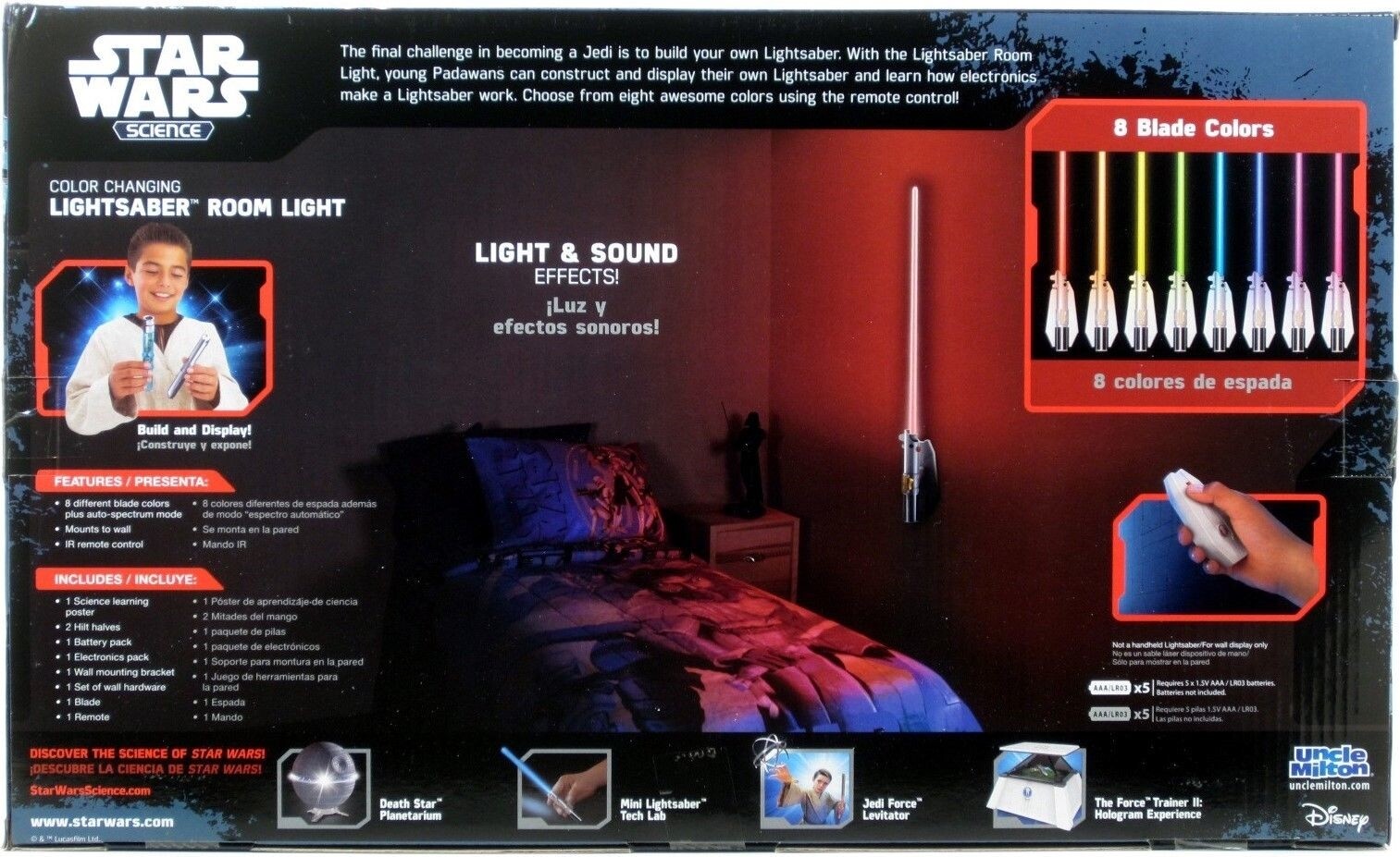 Star Wars Science Multicolor Lightsaber Room Light 29″ LED Color changing