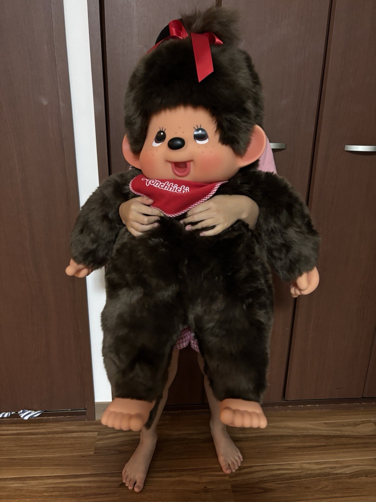 Sekiguchi Monchhichi Premium Standard 2L Size Brown Girl