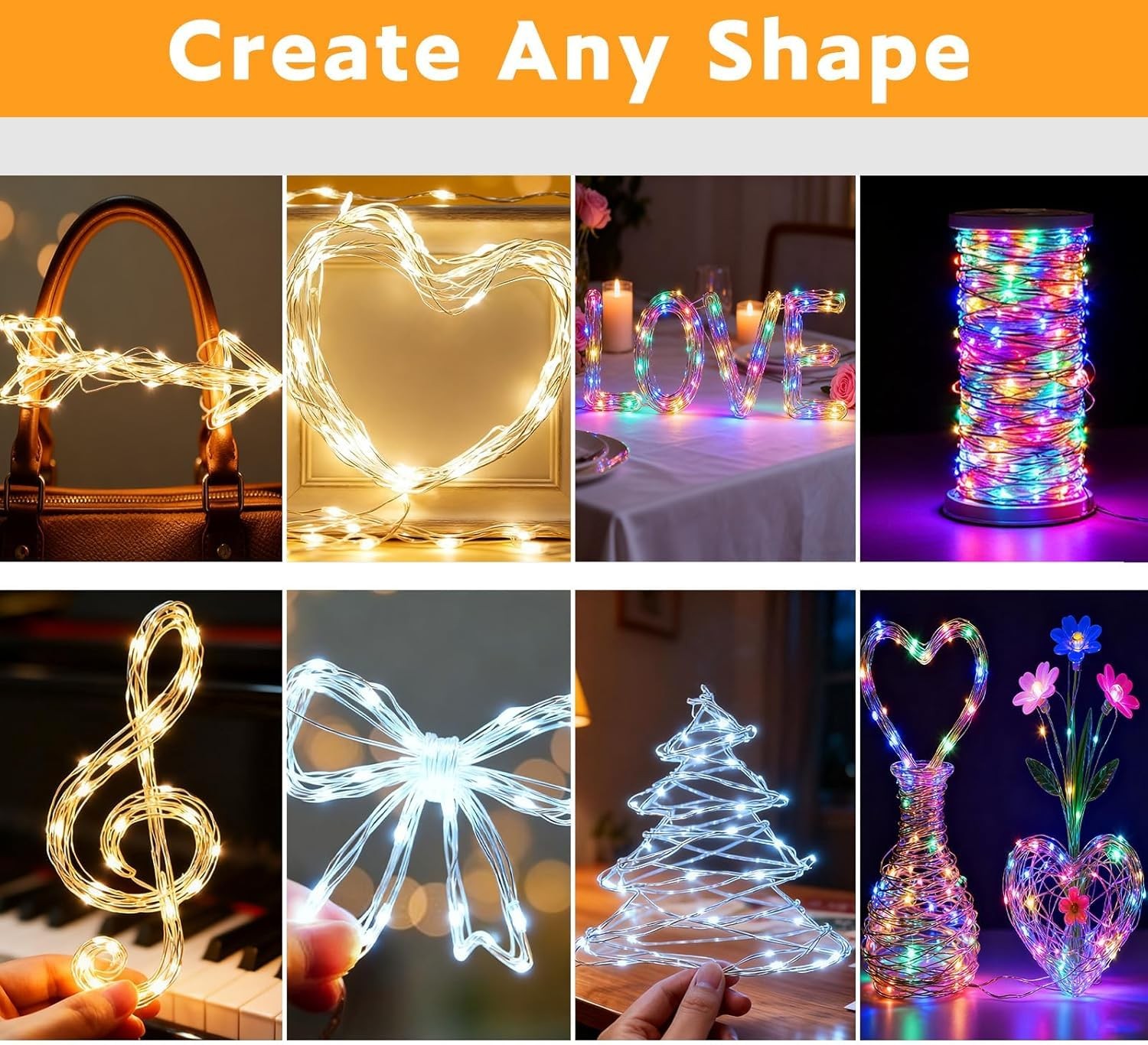 Yjfwal 12 Pack 10Ft 30Led Starry String Lights 8 Modes Timer Function