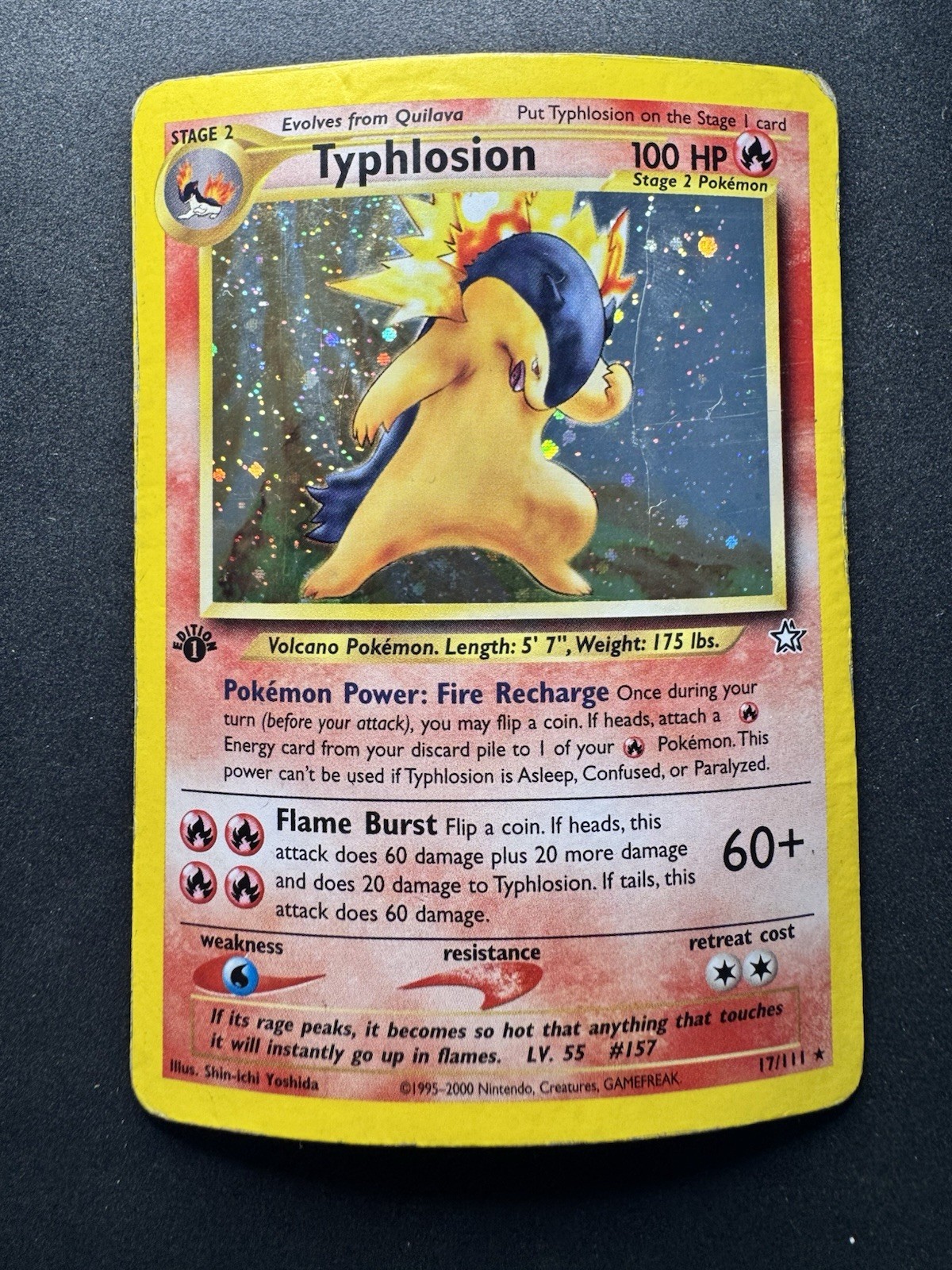 Pokémon TCG Typhlosion Neo Genesis 17/111 Holo 1st Edition Holo Rare