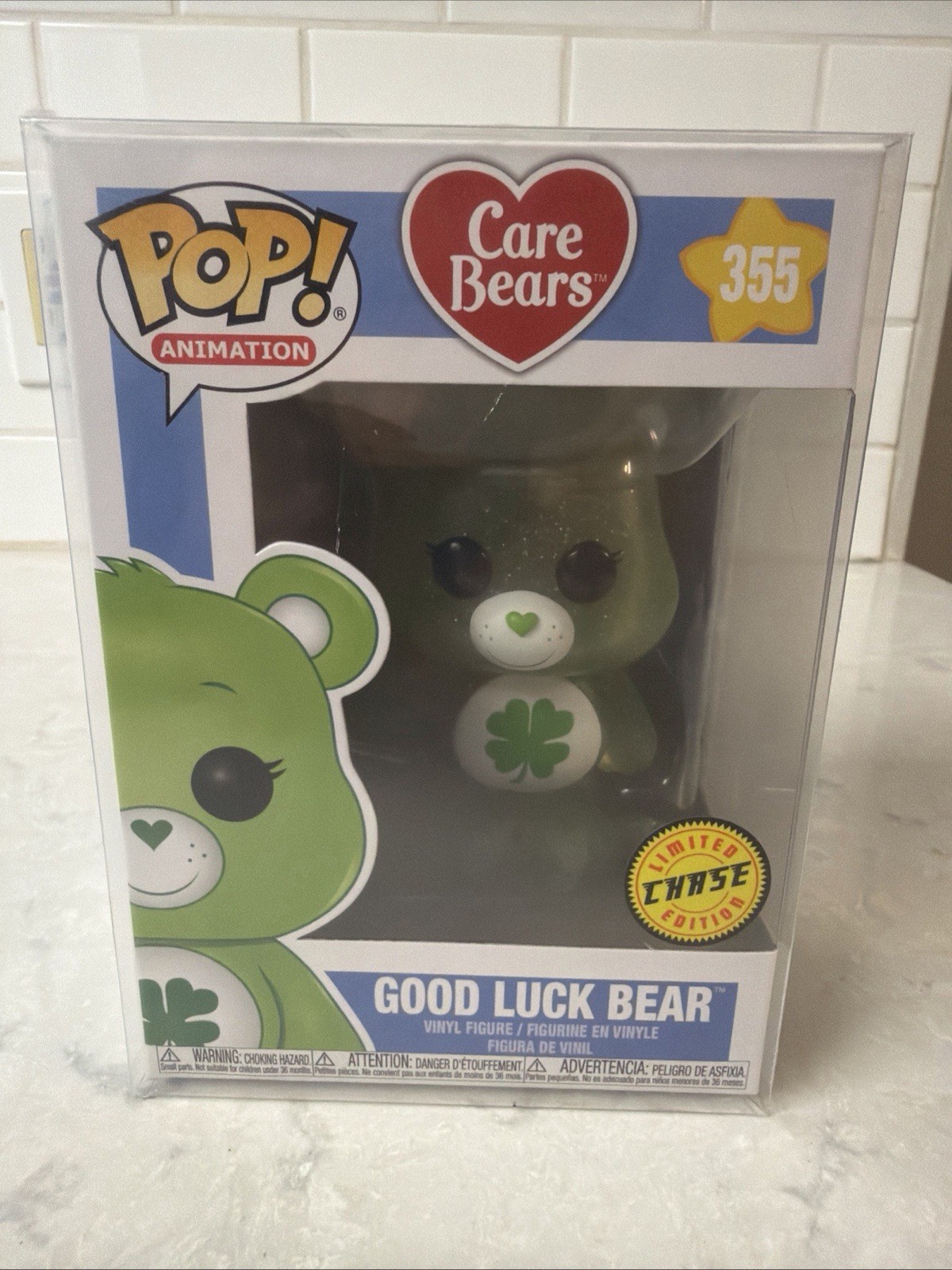 Funko Pop! Animation Care Bears Good Luck Bear #355 Glitter Chase Edition