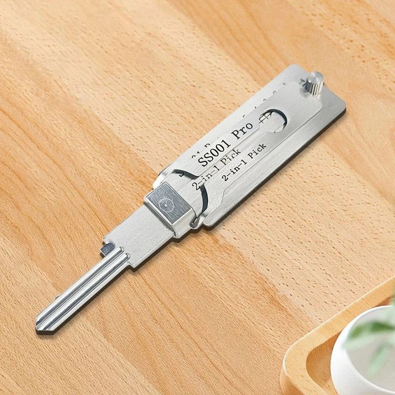 SS001 PRO 2-in-1 Stainless Steel master Key Decoder Portable Lock Tool Kit 1 Pc