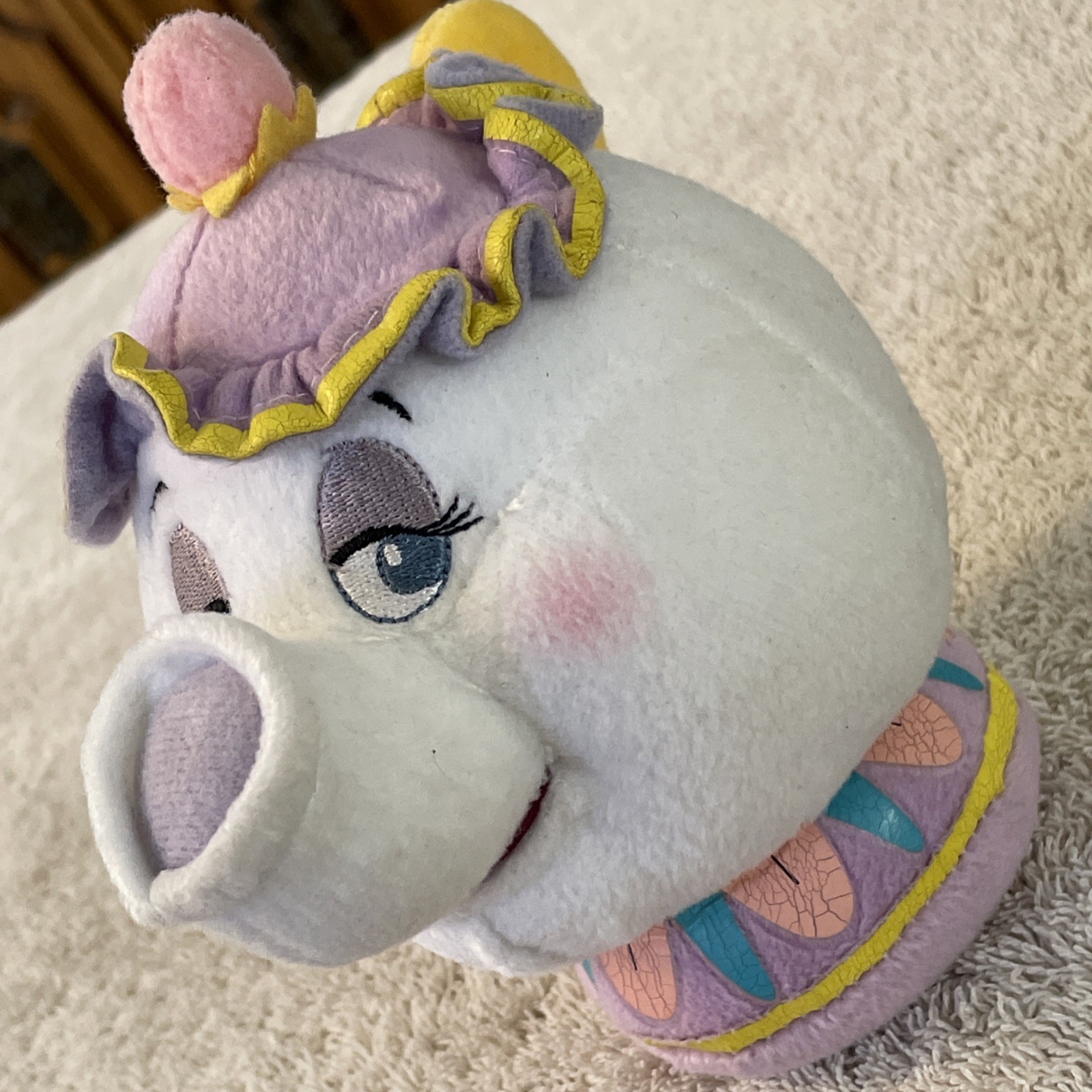 Mrs Potts Plush Toy Doll 6″ Walt Disney Store Beauty and the Beast Teapot