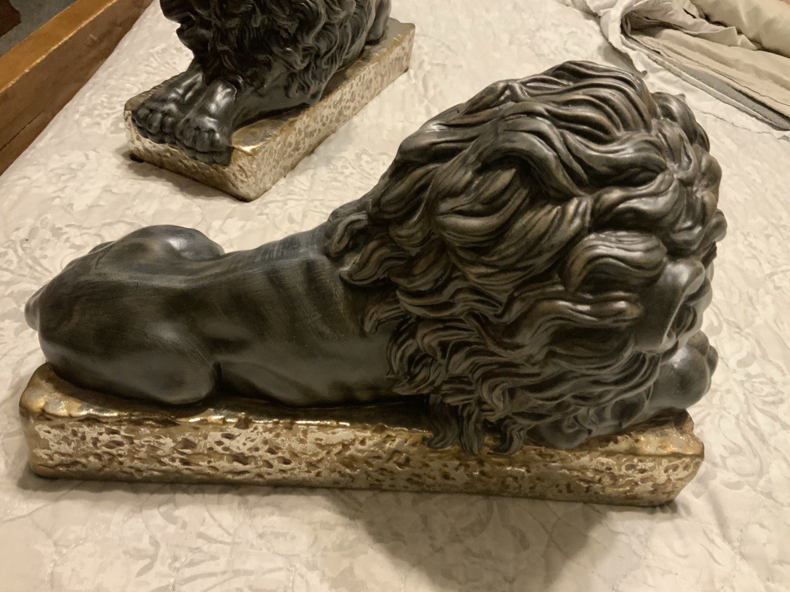 Cast resin (polyresin) * Possibly plaster/composite stone resin