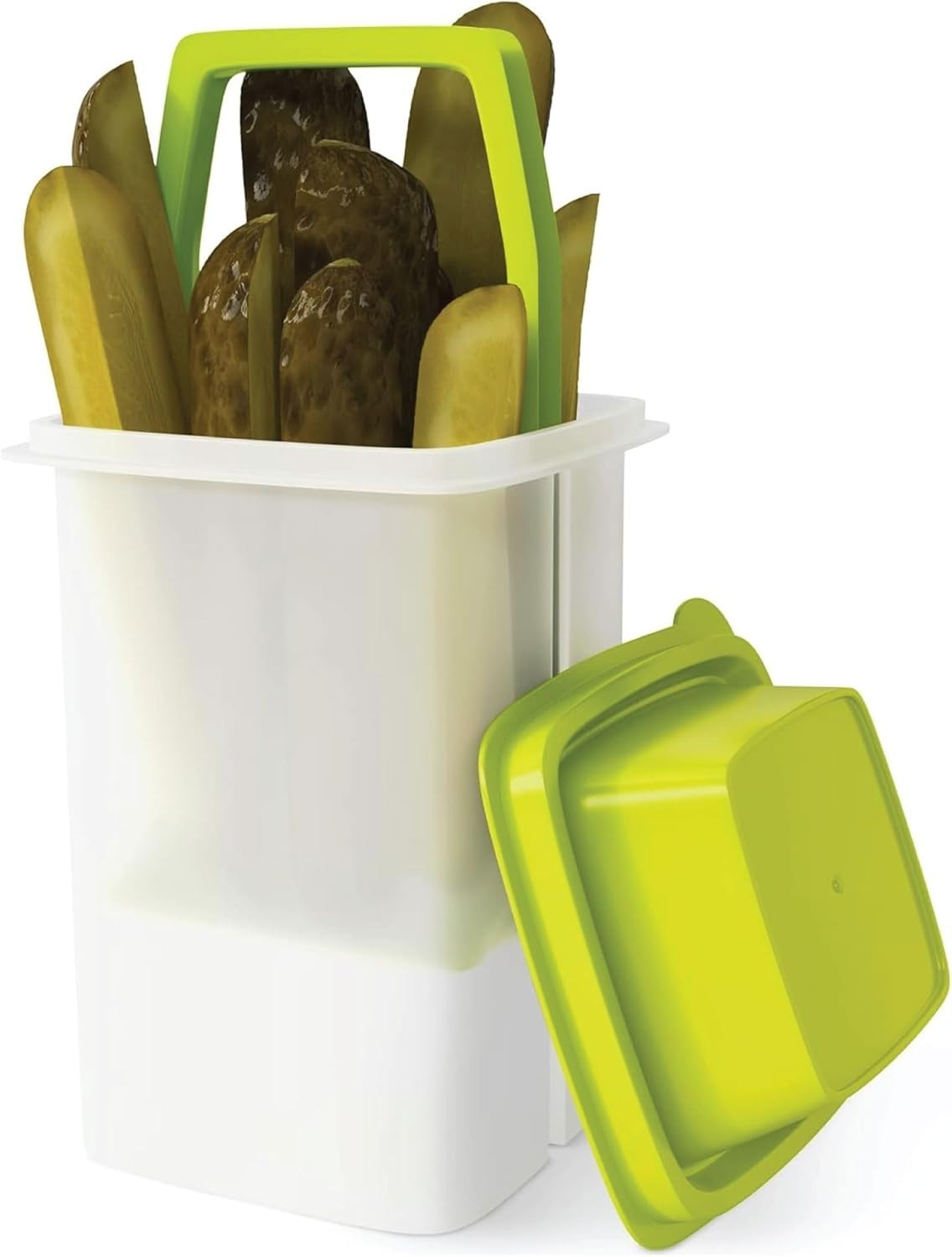 Compact Jalapeno Container with Strainer – Perfect for Marinating and Storing