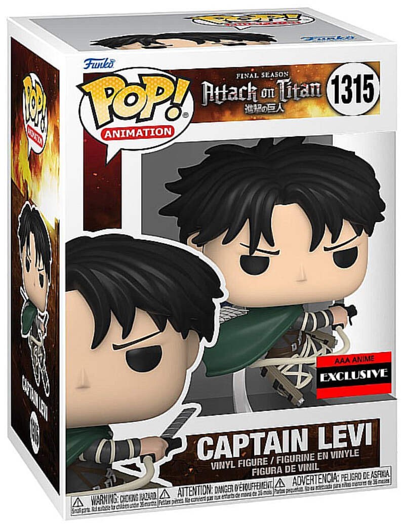 Funko Pop Attack on Titan – Captain Levi Ackerman Figure (AAA Anime Exclusive)
