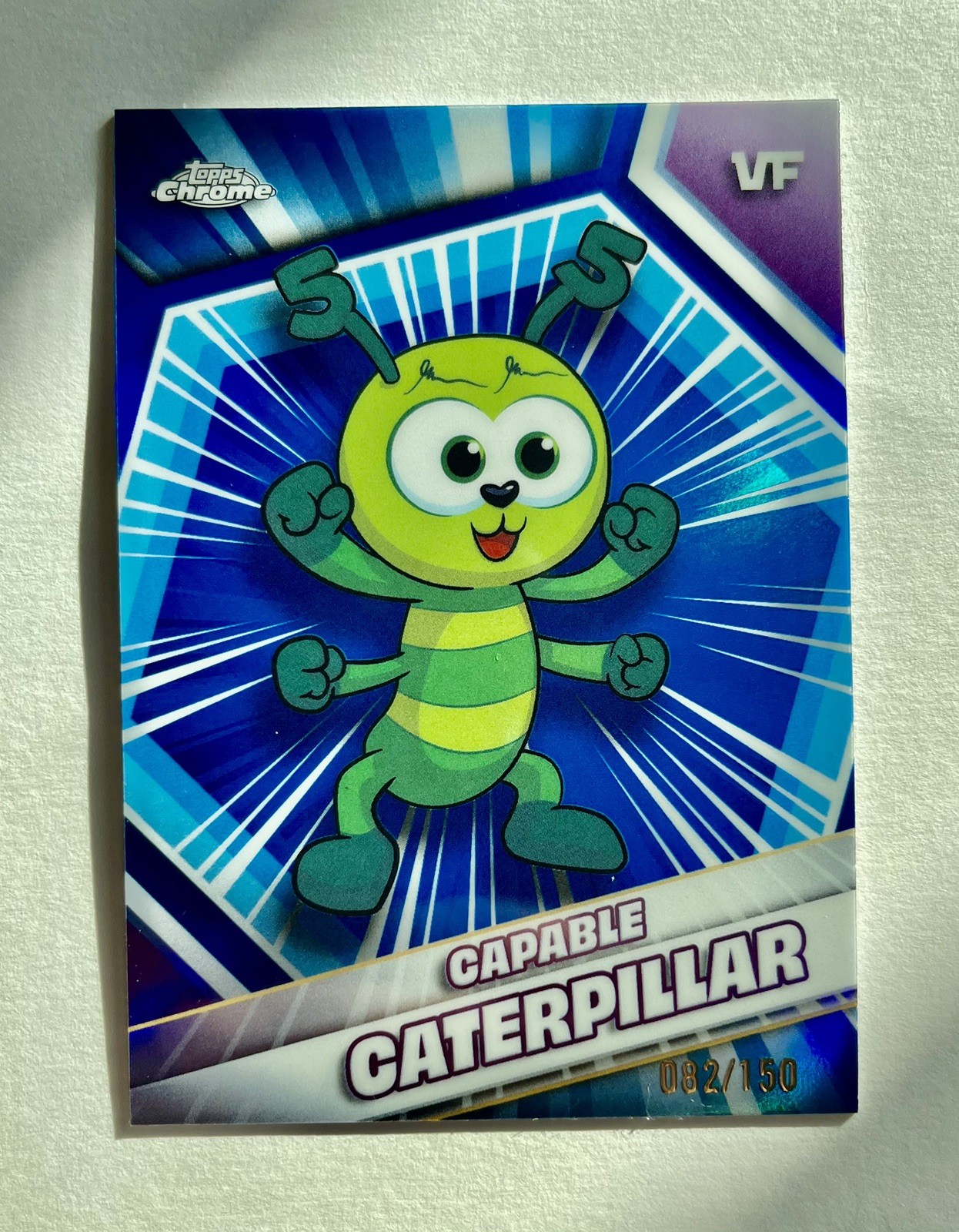 2026 Topps Chrome VeeFriends Capable Caterpillar Blue 082/150 #43