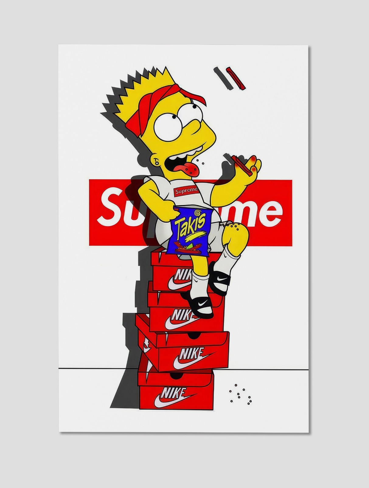 Bart Simpson Hypebeast Supreme Takis Nike Giclee Print Poster 11×17 Wall Art