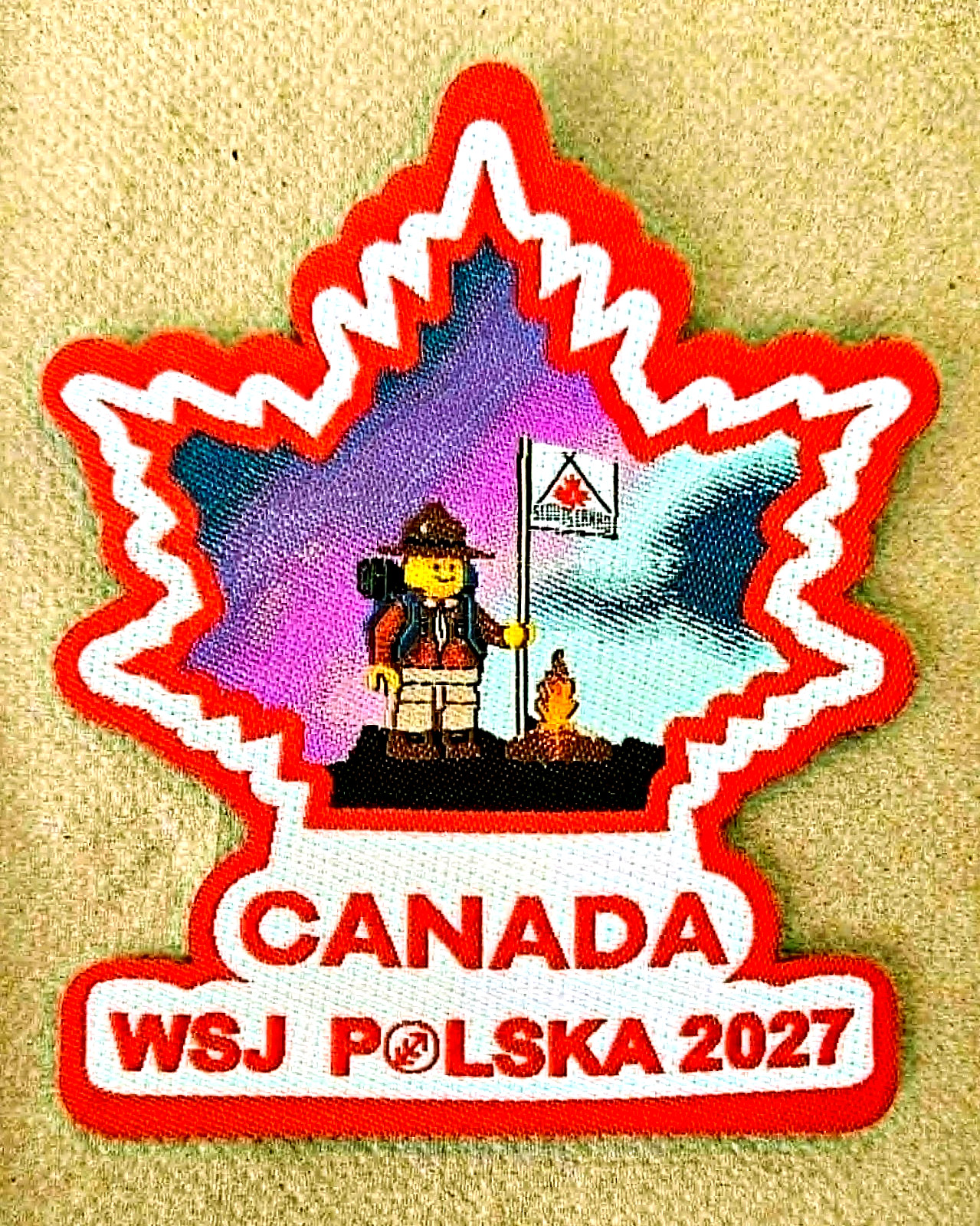 26TH WORLD SCOUT JAMBOREE 2027 CANADA LEGO SOUVENIR BADGE PATCH WSJ POLAND