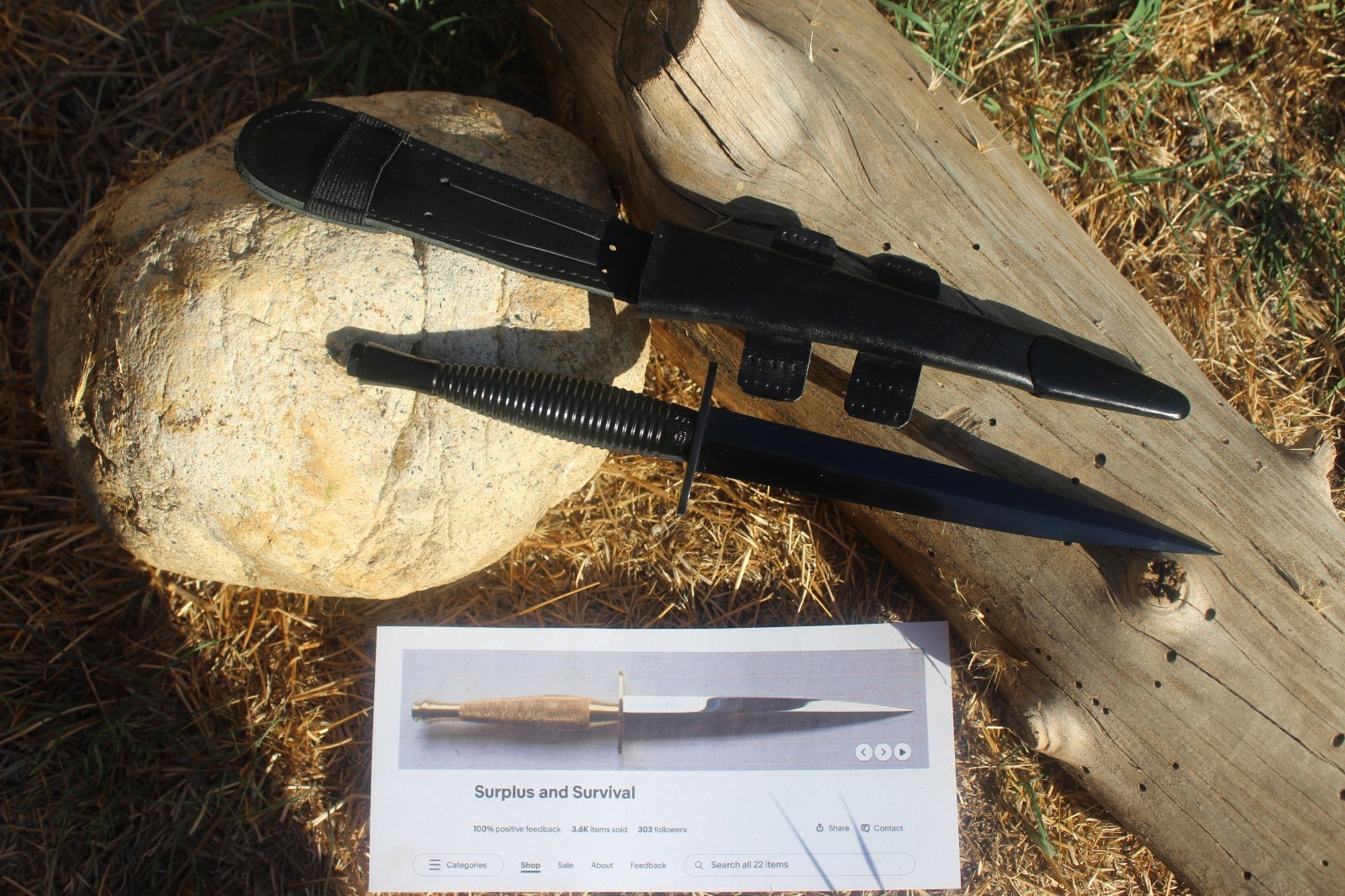 Genuine British Army FS Commando knife, 3rd pat. J. Nowill, made in Sheffield