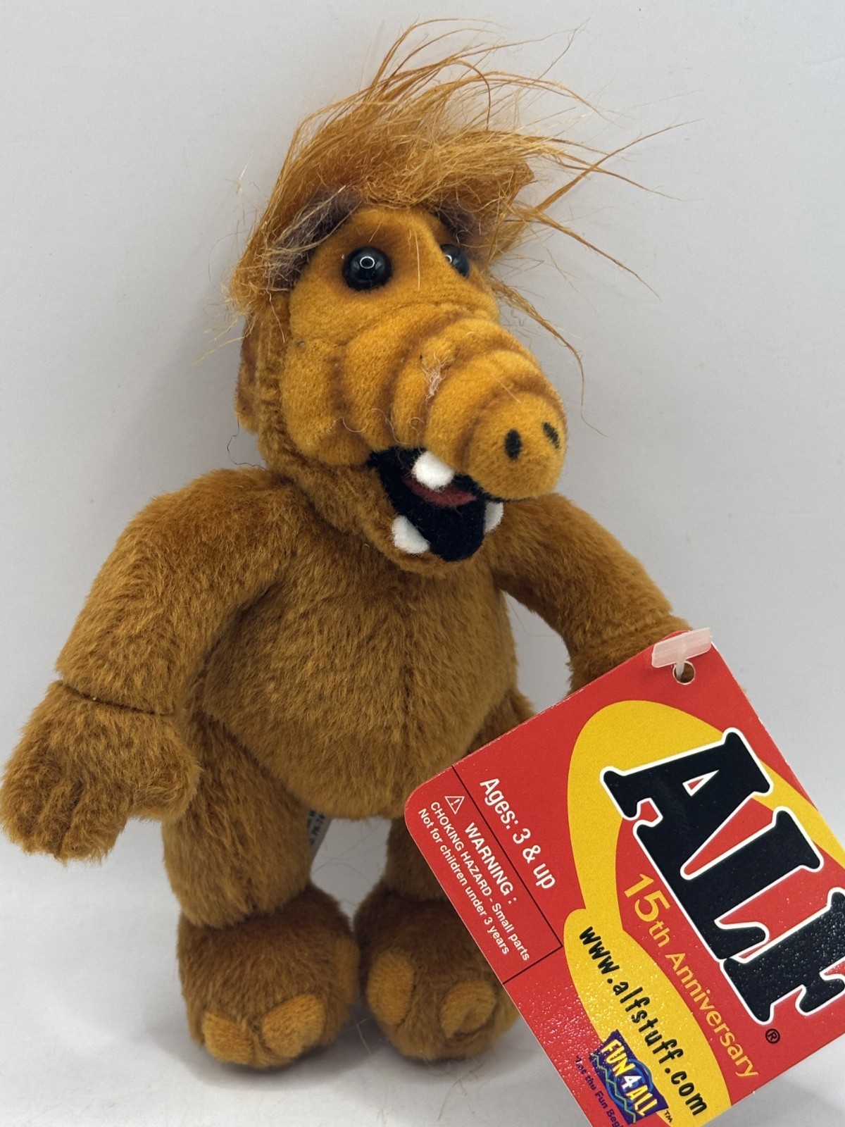 Vintage 2004 New ALF Plush Keychain Clip Alien Fun 4 All 15th Anniversary 5”