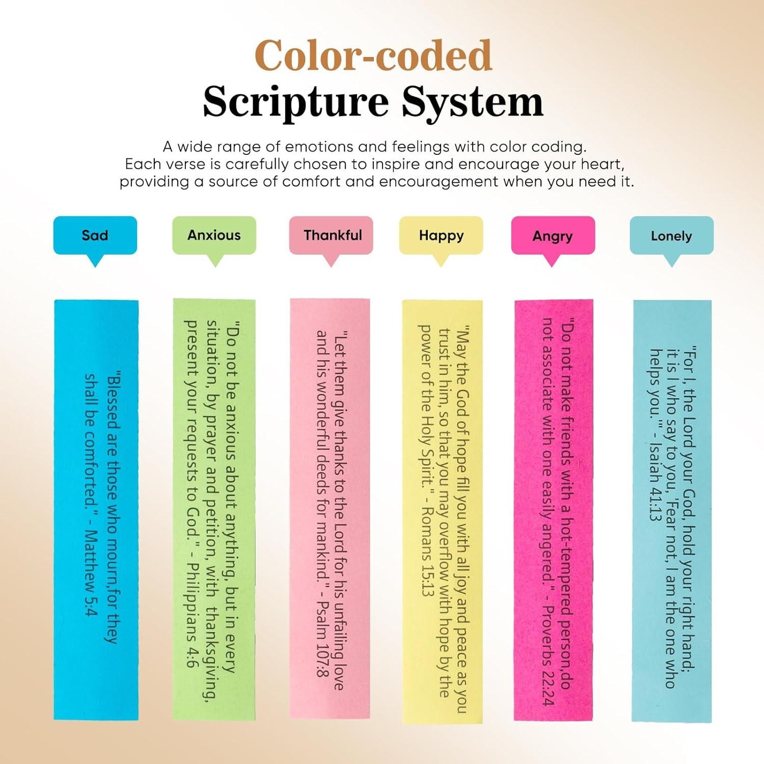 Bible Verse Jar 90 Color-Grouped Scripture Strips Christian Gift w Greeting Card