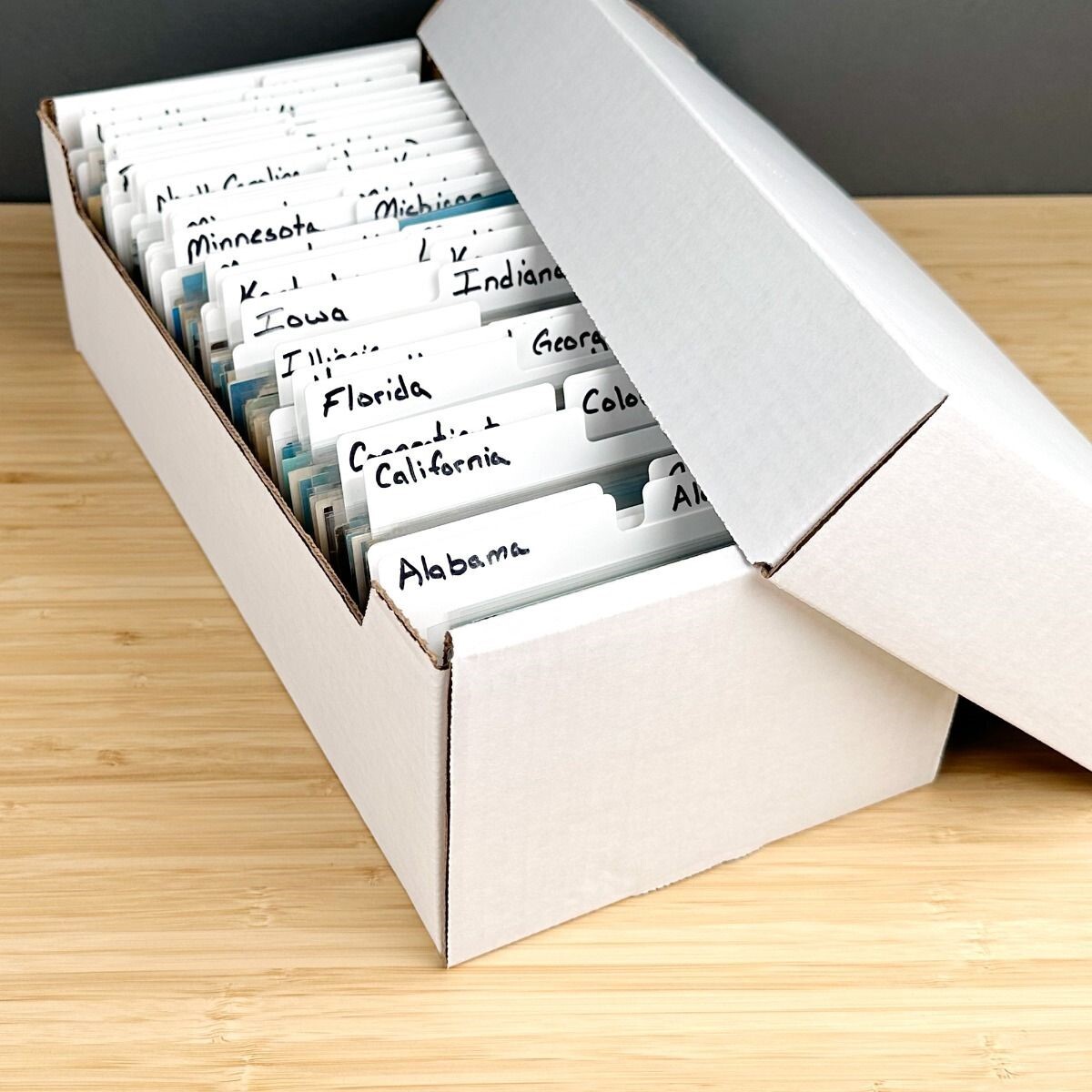1 BCW Postcard / Topload Storage Box Durable Cardboard High Quality 1-BX-PCBOX
