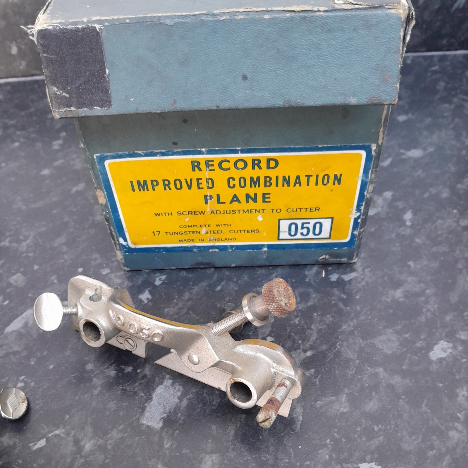 RECORD IMPROVED PLOUGH COMBINATION PLANE NUMBER 050 IN ORIGINAL BOX