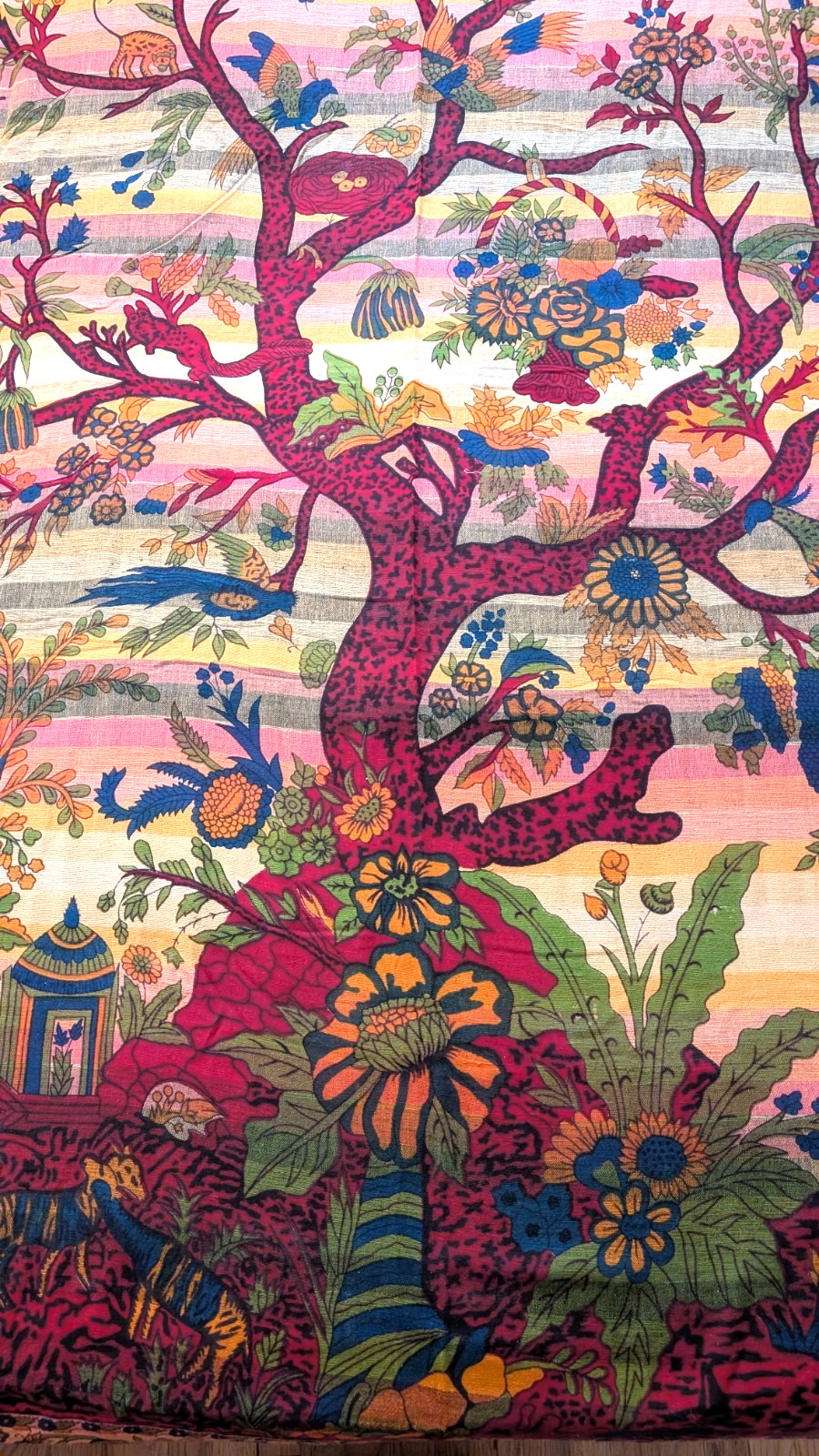 100% Cotton Jungle Tablecloth, 81″ x 98″ made in India pre-owned Lovely