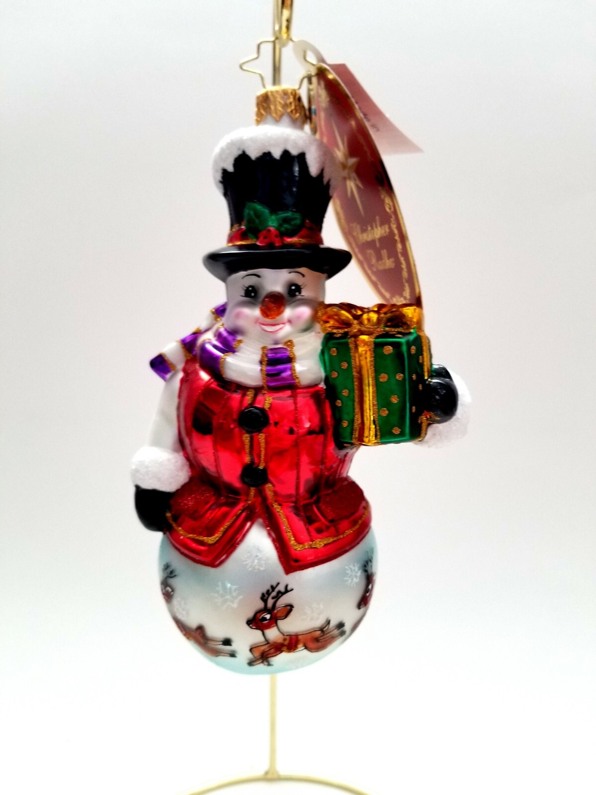 Christopher Radko – Winterland Gent #1017787 Snowman With Painted Reindeer