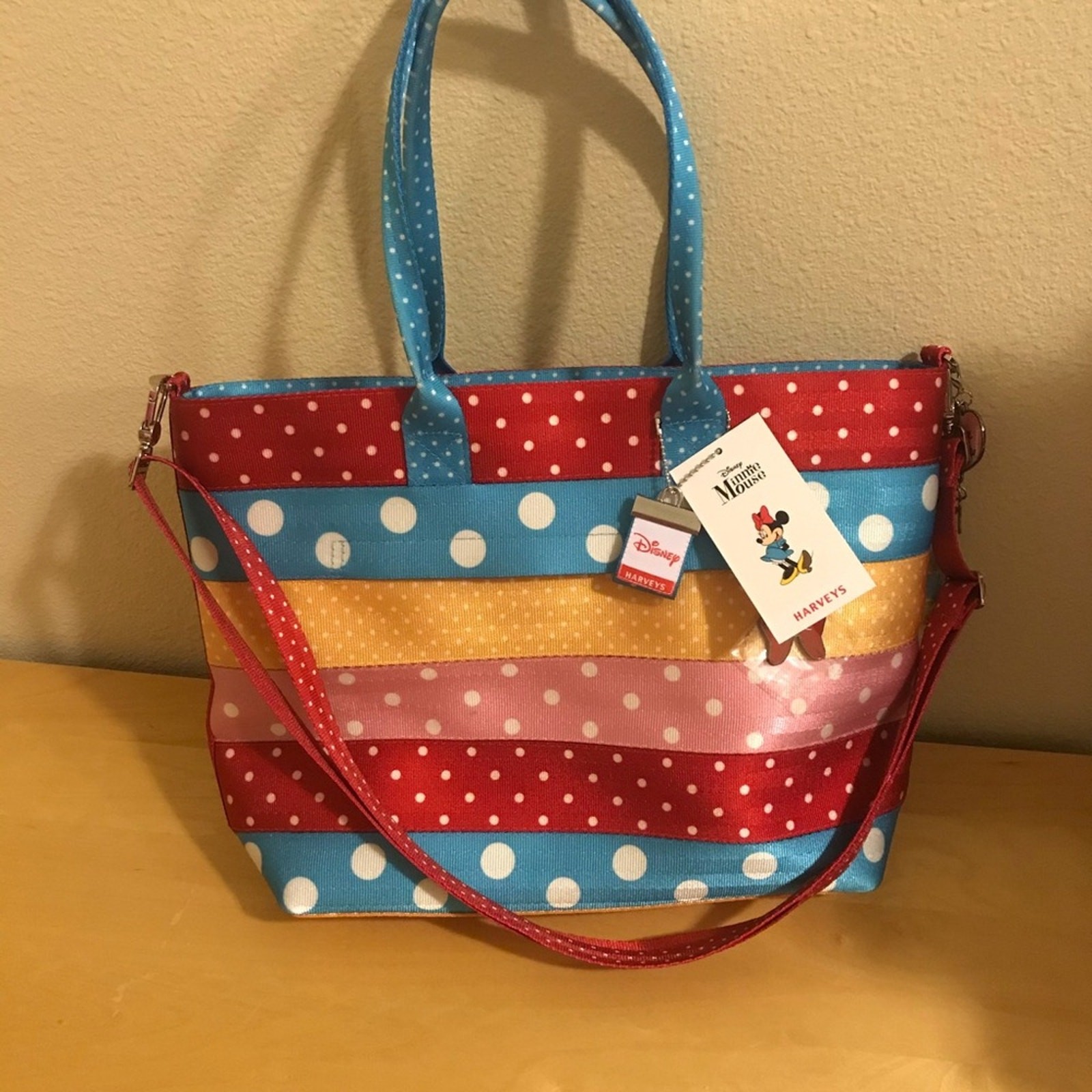 Disney x Harveys Minnie Mouse shoulder bag polka dot purse tote glam rave LE
