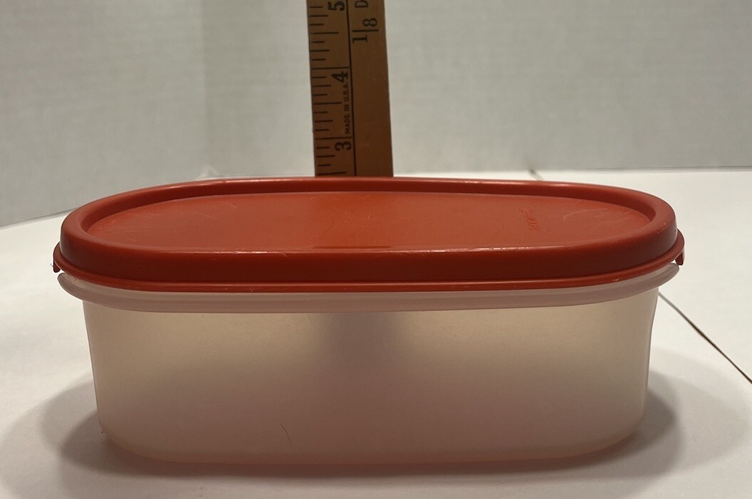 Tupperware Modular Mates Oval #1 & #2 And Round #5 W/Red Lids