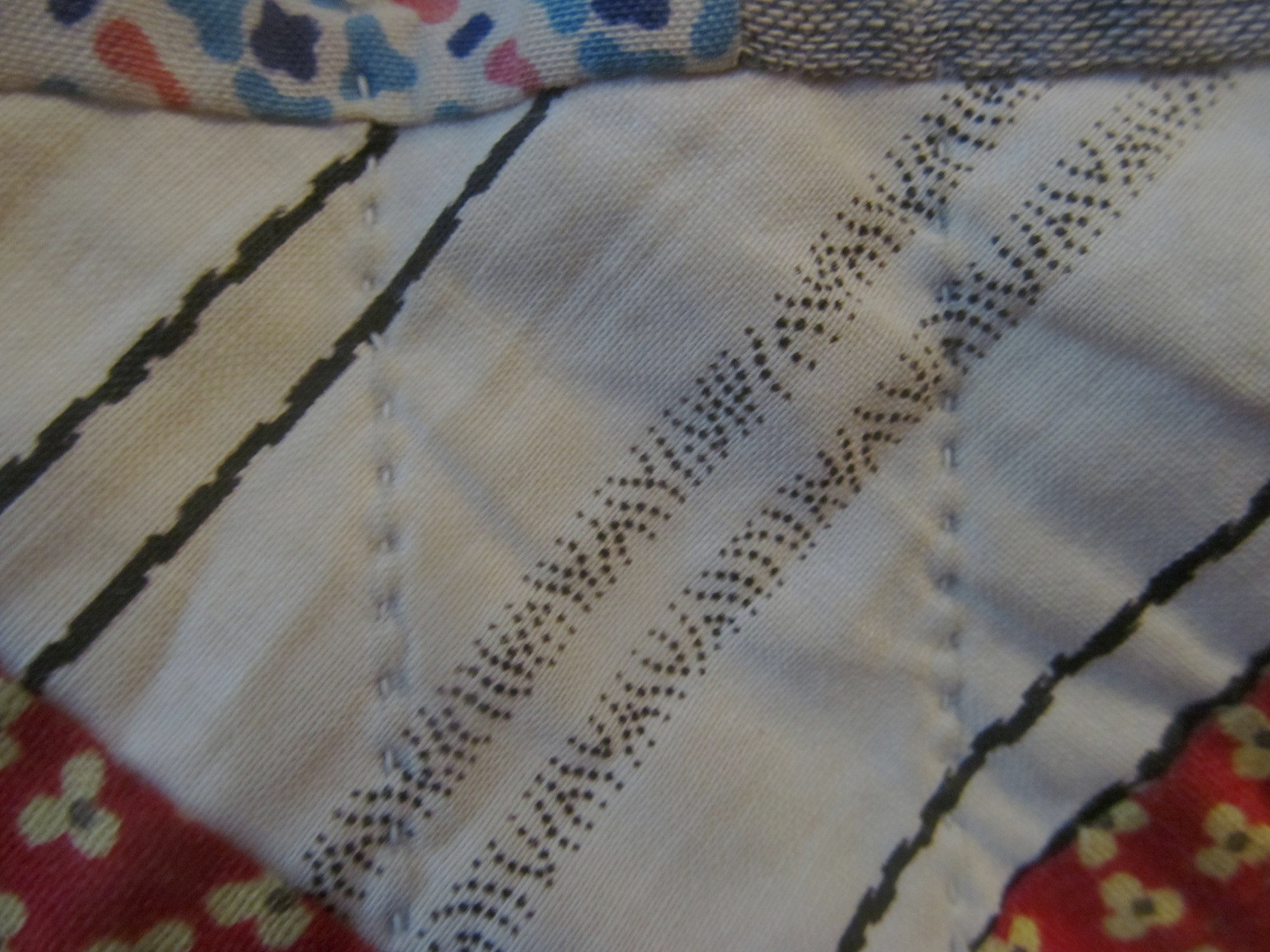 Antique Four Patch in a Square Handmade Quilt w/Calico Border 82×84~Dated 1931