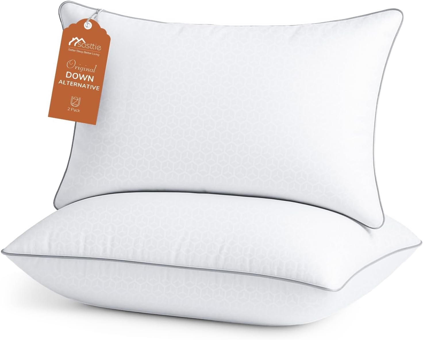 Sasttie Firm Pillows Queen | King | Standard Set, Bed Pillows for Side Sleeper