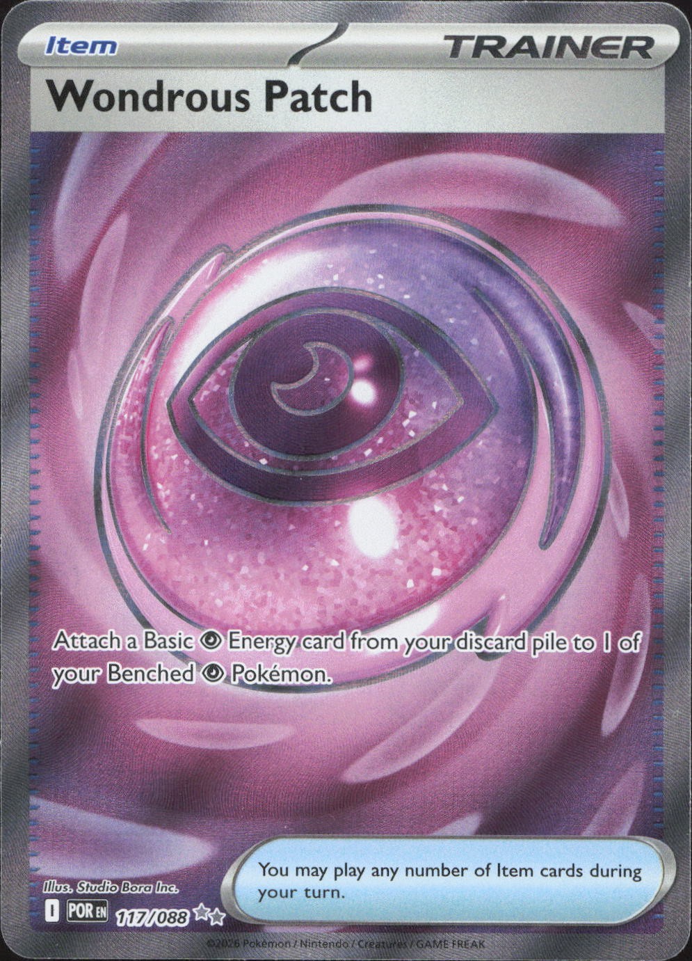 Pokemon Wondrous Patch 117/088 Ultra Rare Perfect Order Holo Near Mint