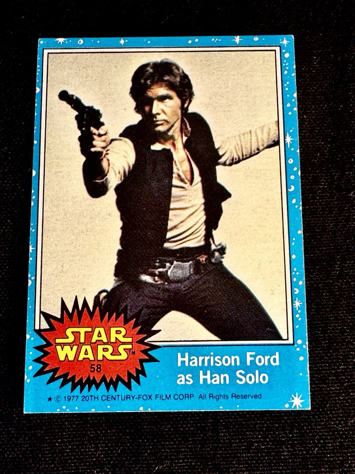 ‼️STELLAR VINTAGE‼️Harrison Ford As Han Solo – 1977 Topps Star Wars #58
