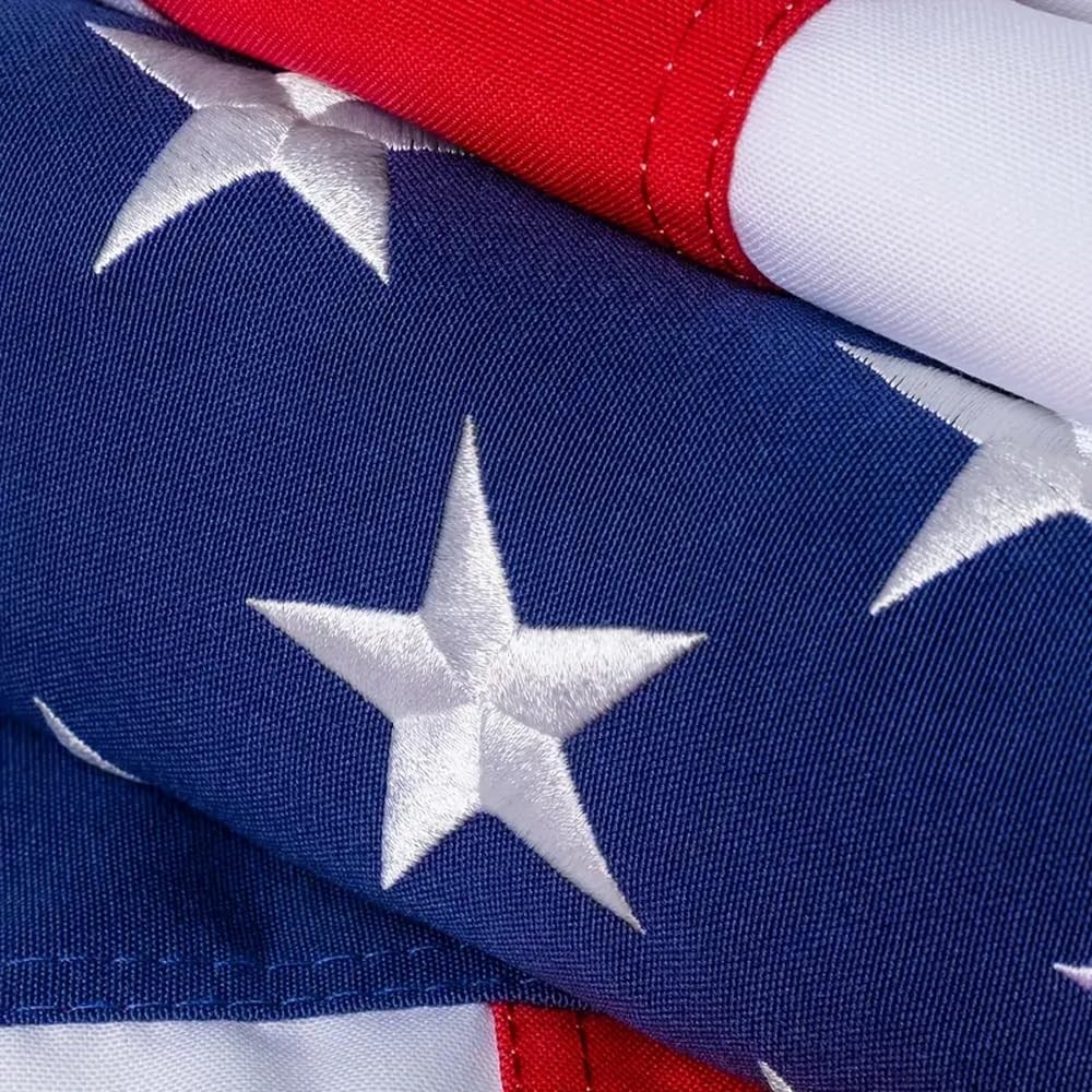 Flygrow Heavy Duty Spun Polyster American Flag 2X3 Ft For Outsidetearproof