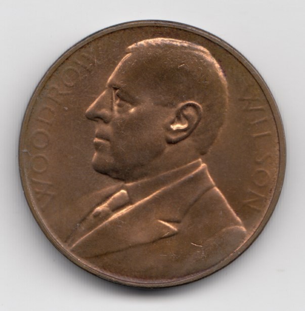 President Woodrow Wilson USA treasury medallion or medal – (#1167)