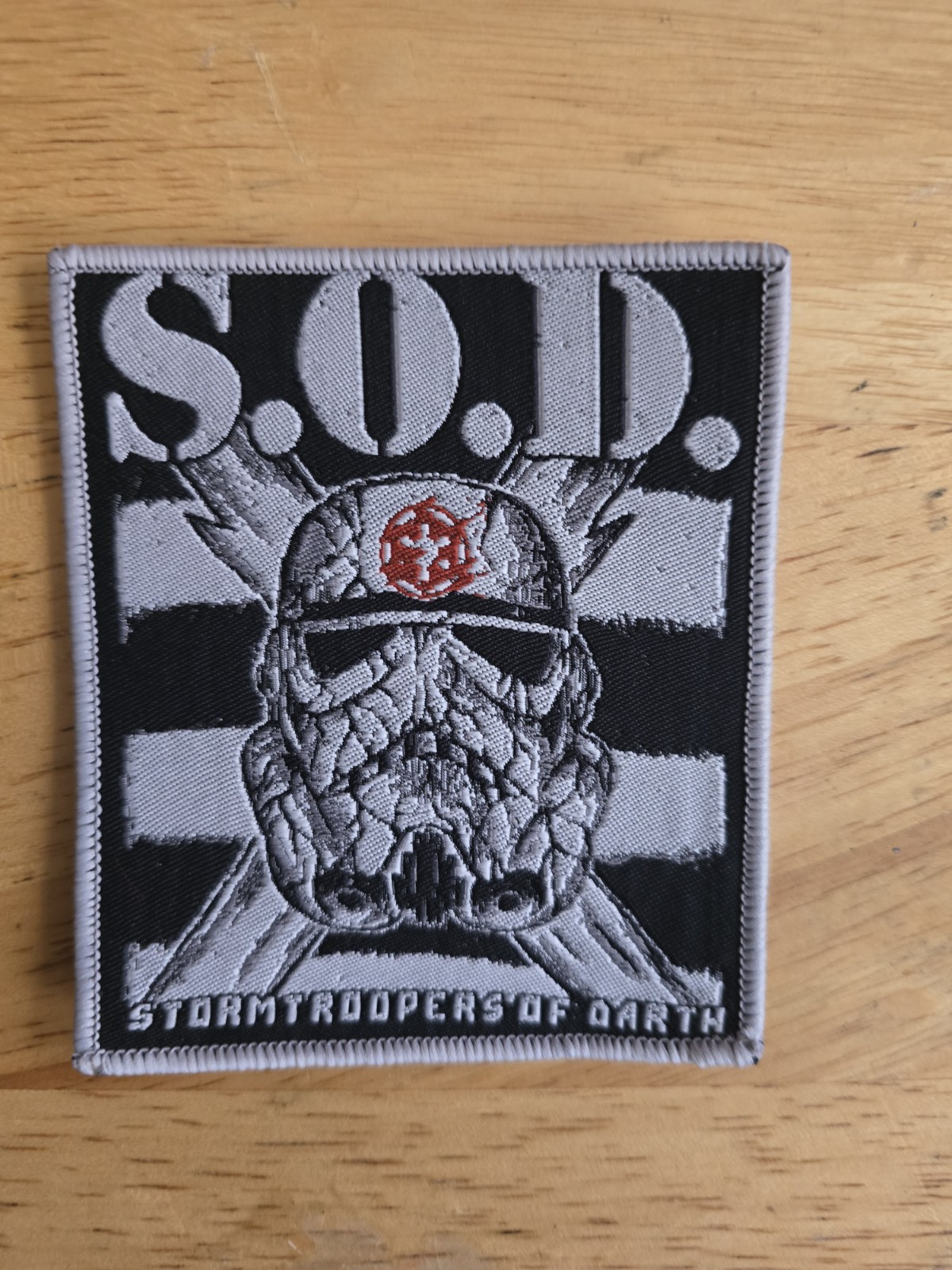 S.o.d White Border Woven Patch