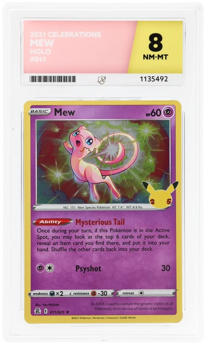 Mew 011/025 – Celebrations – Holo Rare – Ace 8