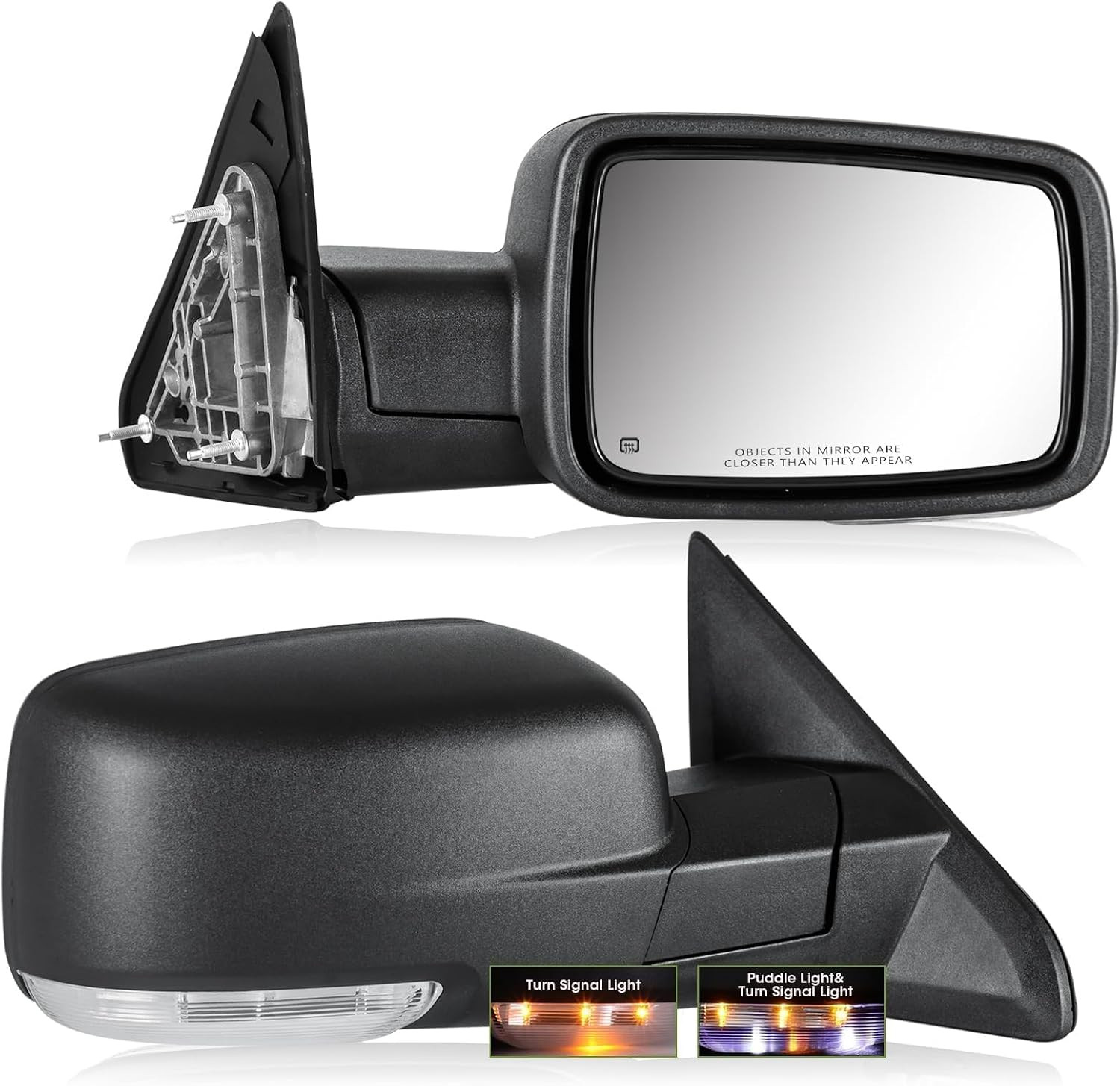 Side Mirrors for 2009-2018 Dodge Ram 1500 2010-2018 Ram 2500 3500 2019-2024 1500