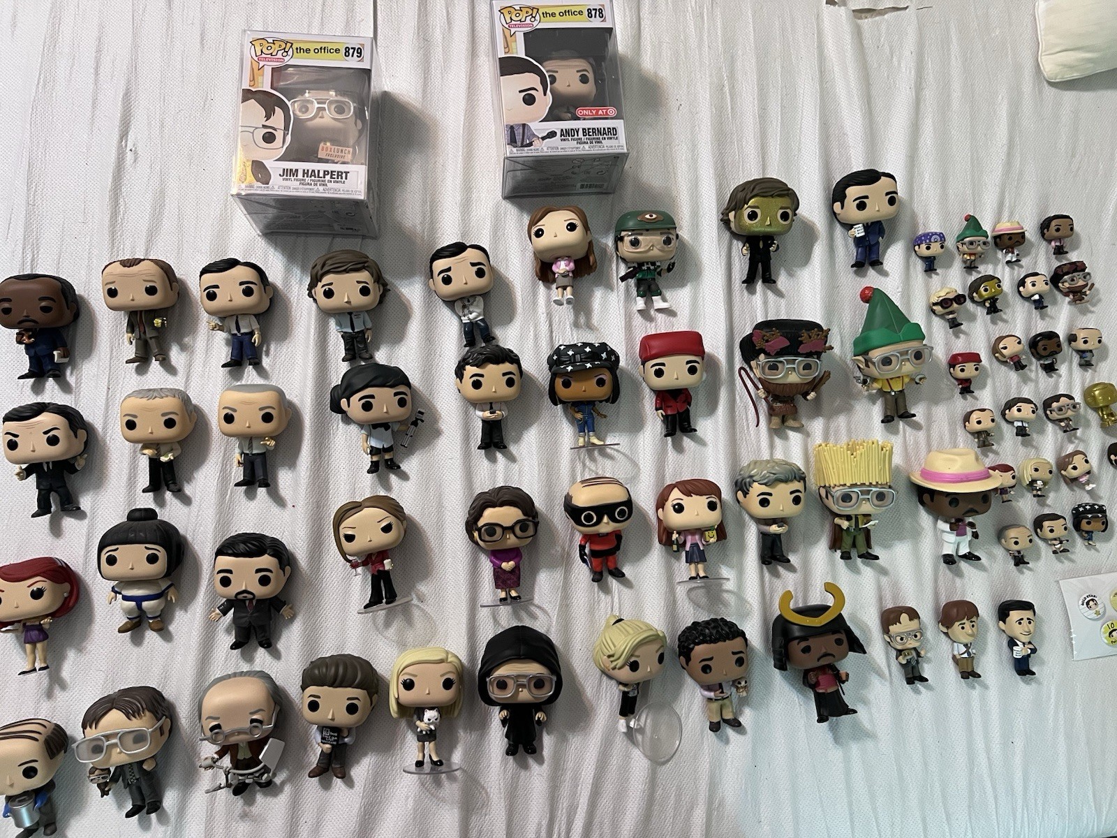 Funko Pop! The Office Lot. 2 boxed, 37 unboxed, 3 soda pop, 24 mini, 3 pins