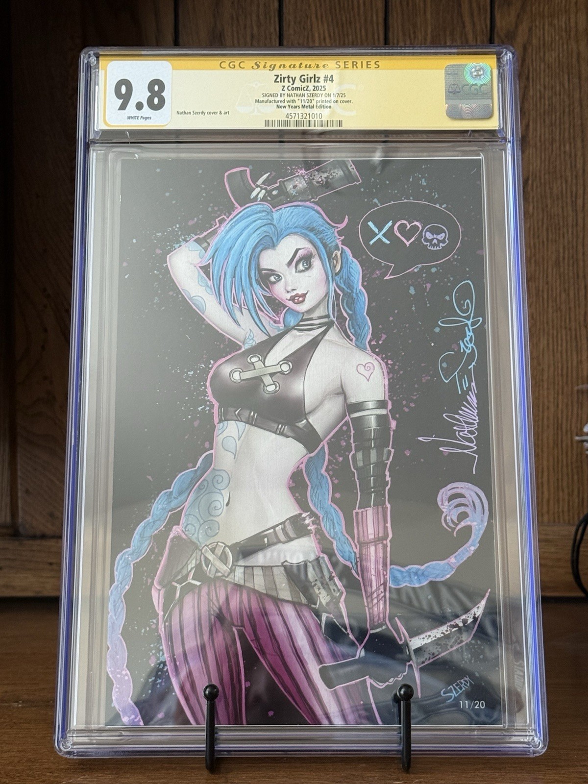 Zirty Girlz #4 Jinx METAL 11/20 signed Nathan Szerdy CGC 9.8 SS