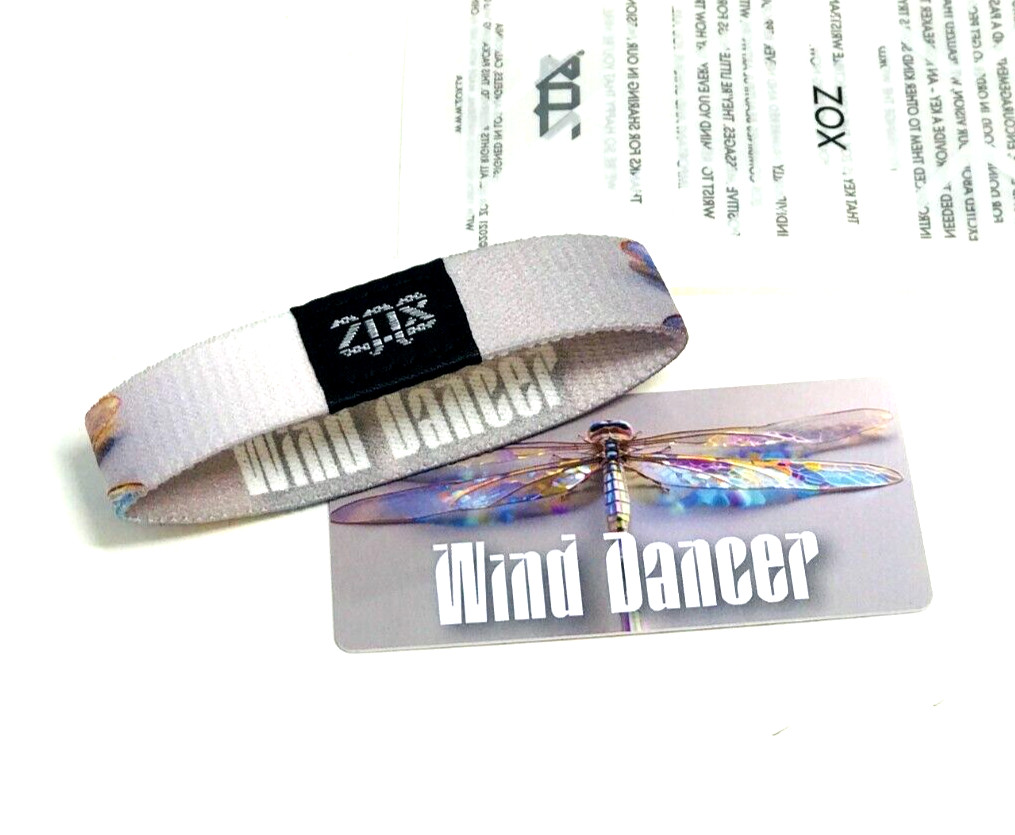 ZOX **WIND DANCER** Silver Large Single Wristband w/Card DRAGON FLY