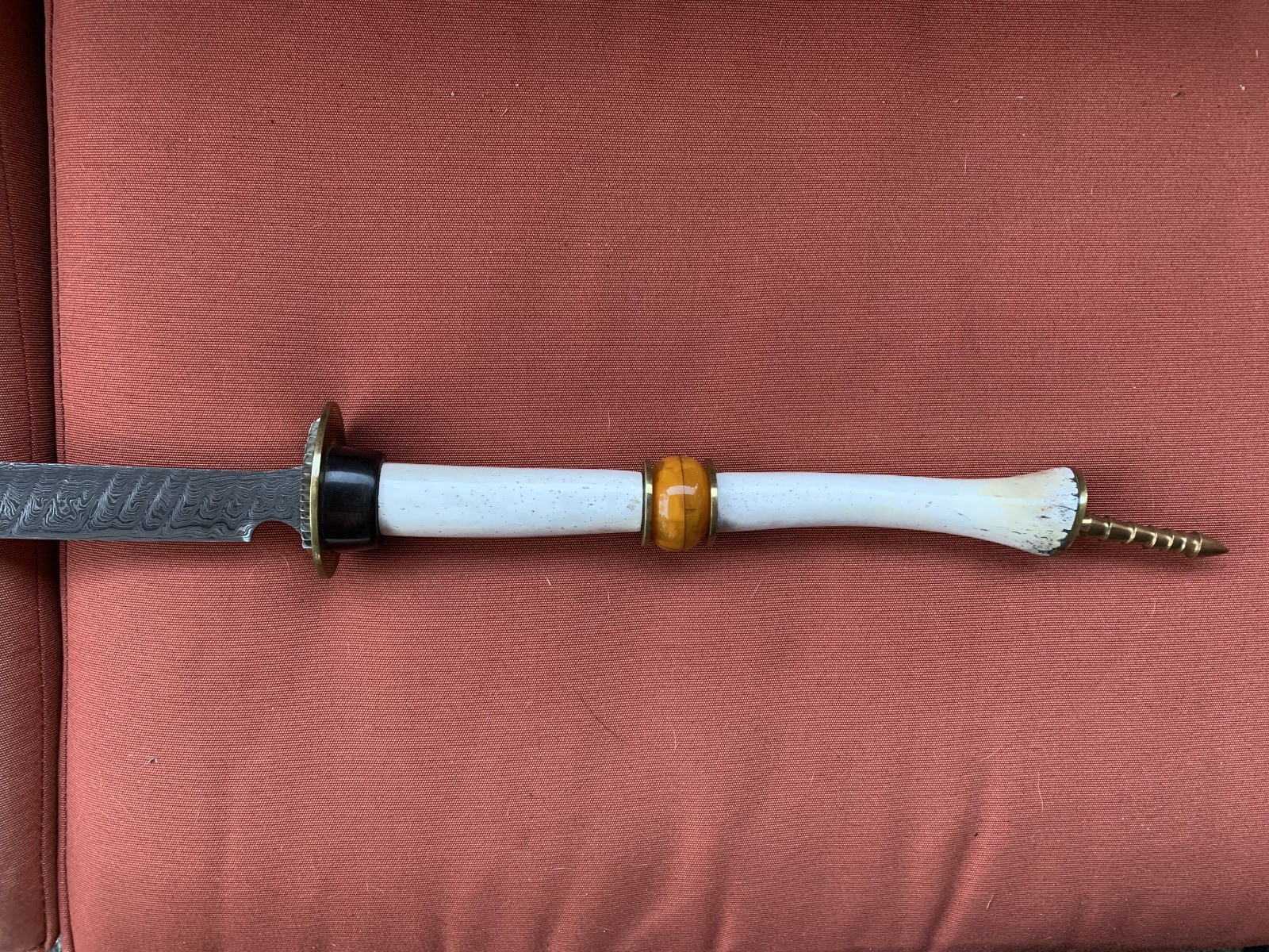 Chance Priest Custom Handmade Two Hand Damascus Sword. 34″OAL