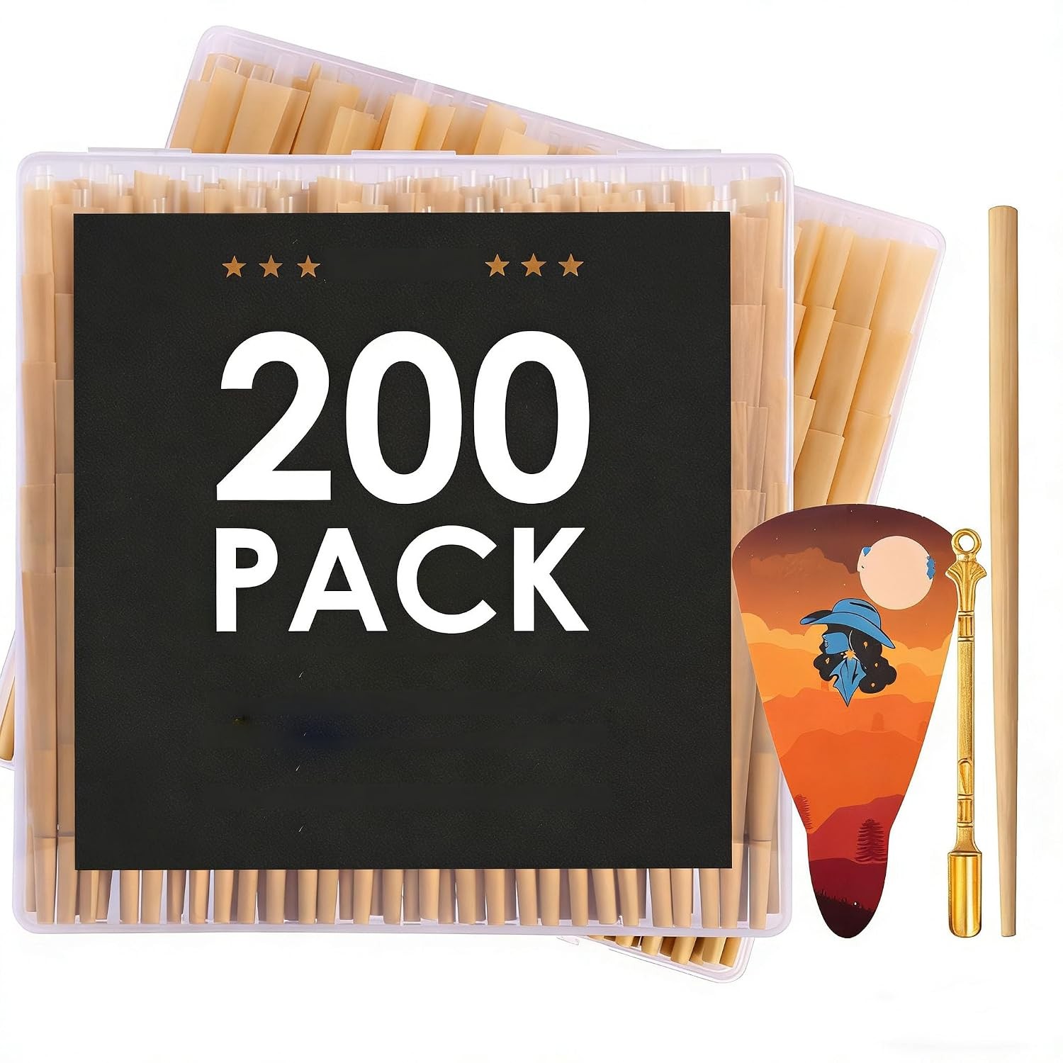 200 Cones Rolling Paper Natural Slow Burning Cones Rolling Paper 108mm King Size