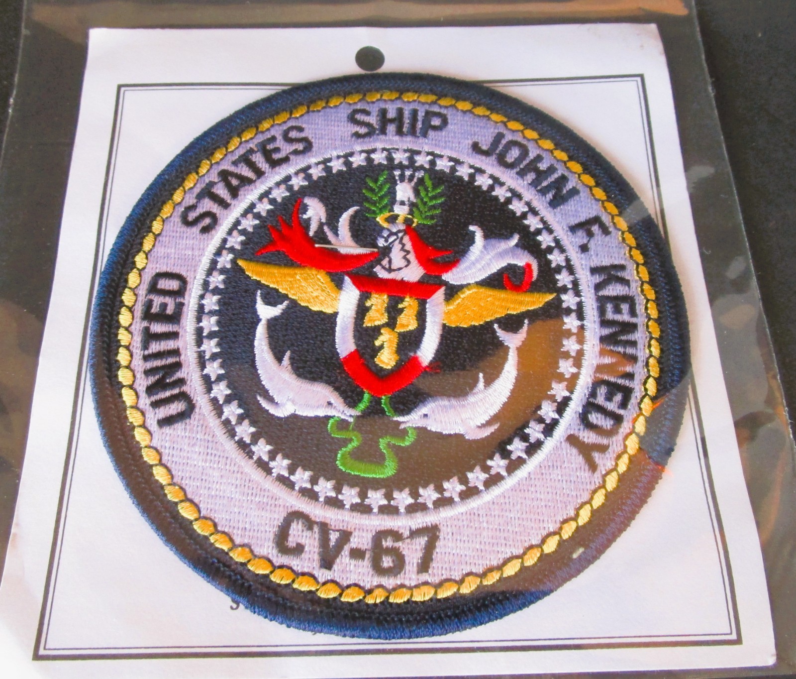 CV-67 USS JOHN KENNEDY US NAVY Aircraft Carrier 4.5″ Ship Squadron Cruise Patch