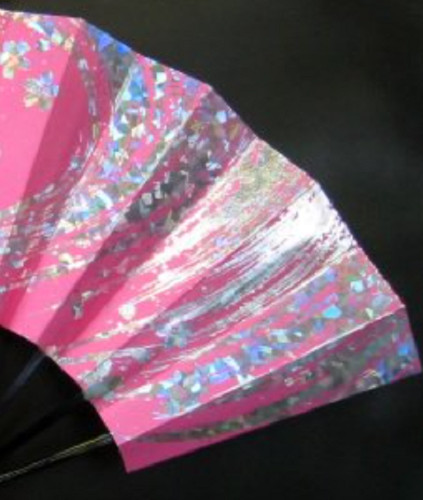 Japanese Folding Fan KYOTO Sensu Dance Mai-Ougi SAKURA Cherry blossoms Pink 1081