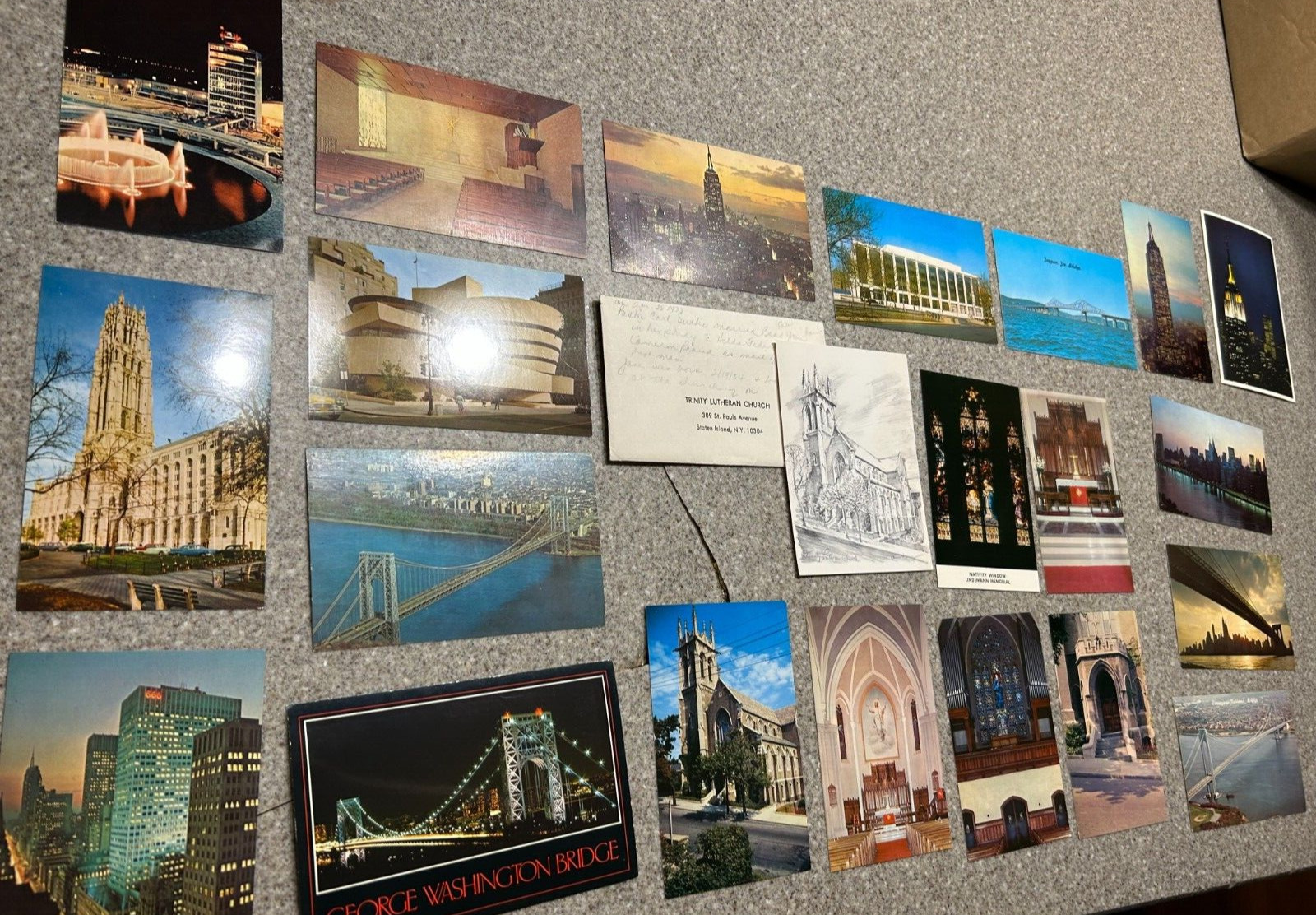 Lot of 23 Vintage Postcard New York 1930s- 1970s Manhattan City, Skyline Bridge