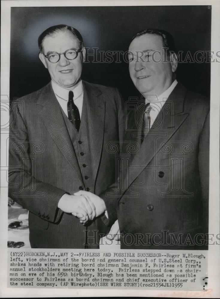 1955 Press Photo Roger M. Blough vice chairman of the board, U.S. Steel Corp