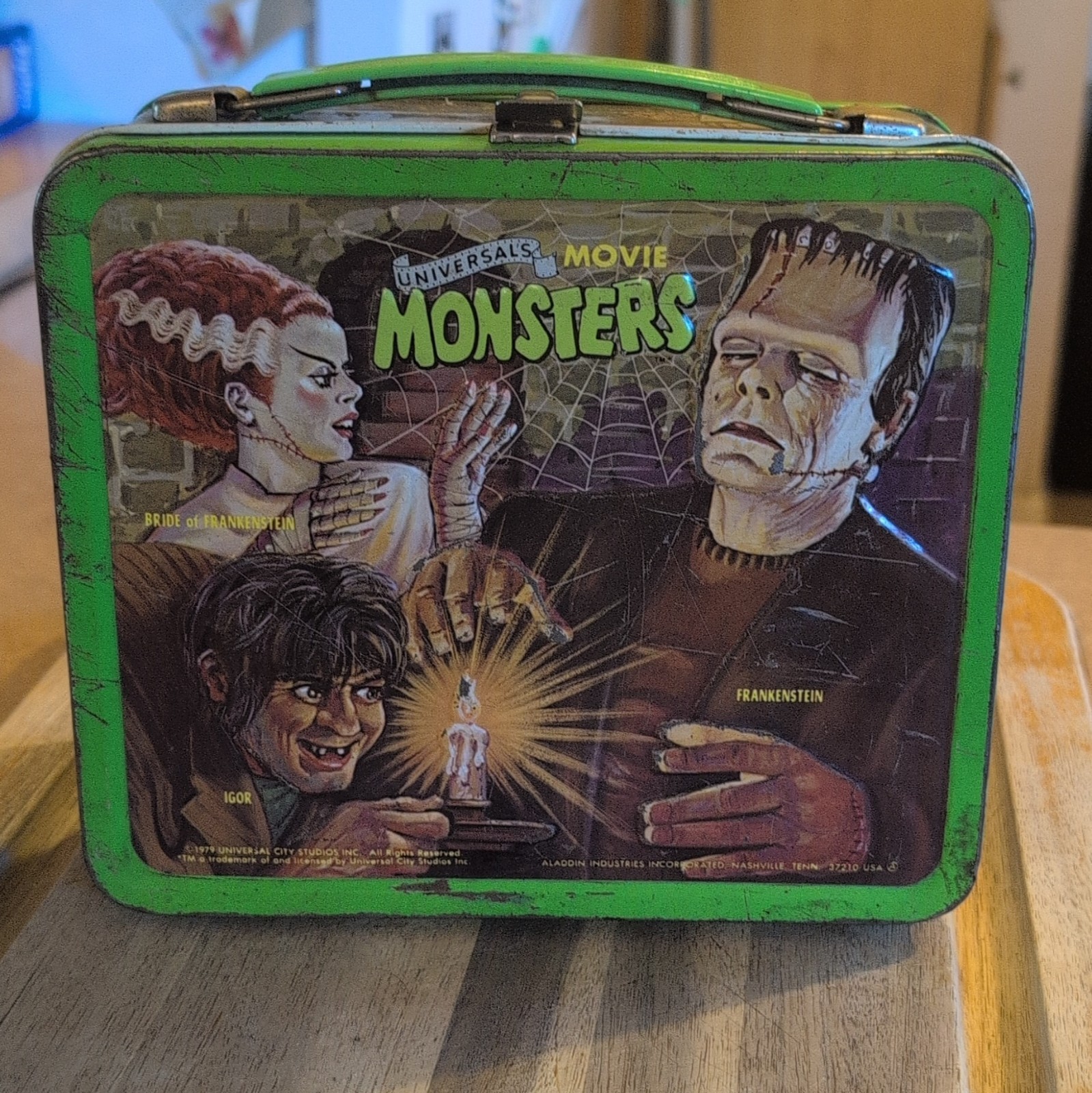 Vintage 1979 Universal Movie Monsters Metal Lunch Box Aladdin Classic Horror