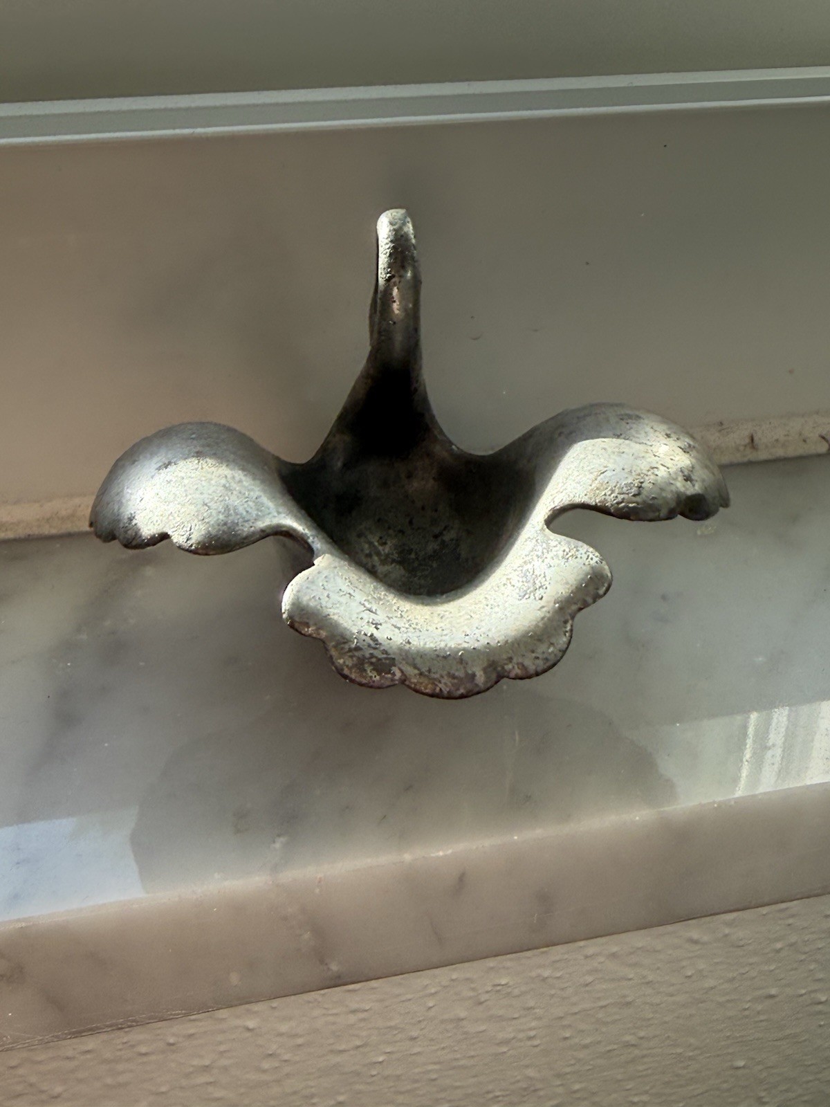 vintage signed early Russel Wright design Pewter Swan nut Dish Cup art deco