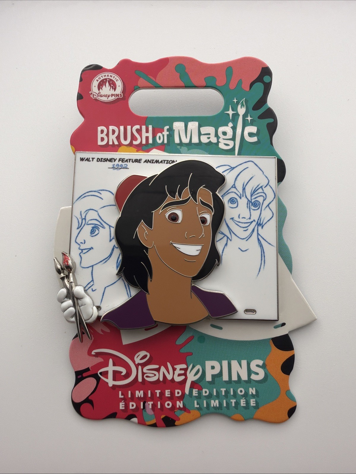 Disney Store 2026 Brush of Magic Prince Aladdin Limited Edition LE 3750 Pin