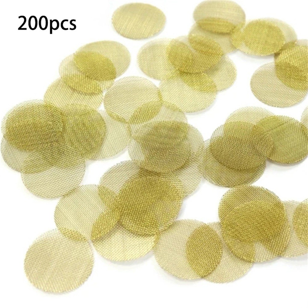 Wholesale 200pcs 3/4″ Pipe Screens Gold Brass Round Tobacco Smoking Pipe Filters