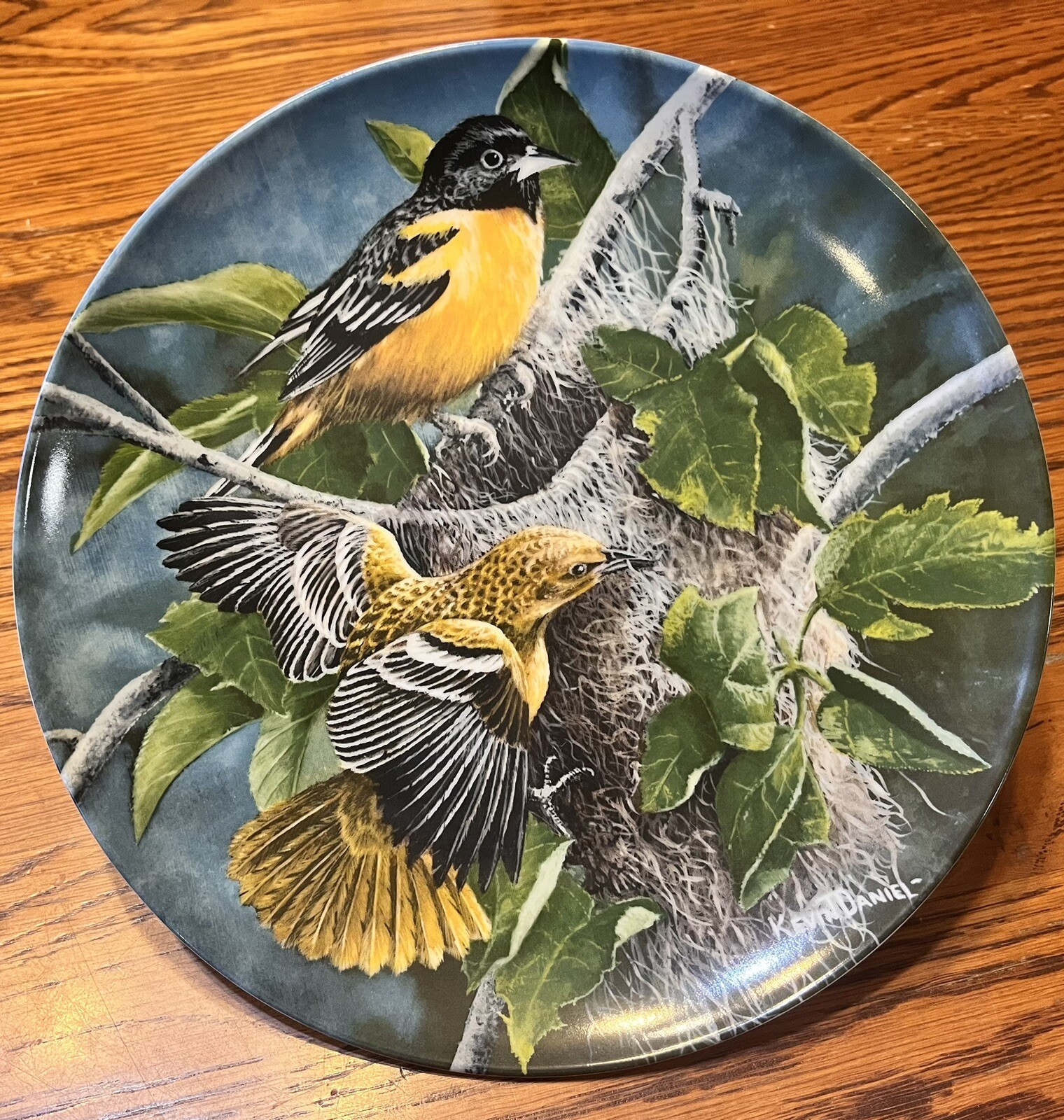 1985 Knowles “The Baltimore Oriole” #3 Birds In Your Garden W/COA NIB FREE SHIP